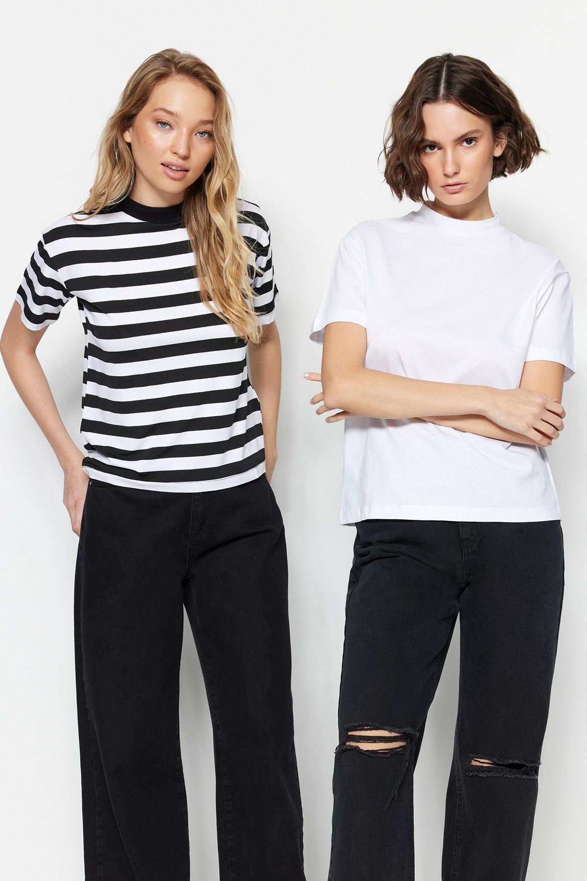 Multicolour Regular T-Shirt, Set Of 2, , large image number 0