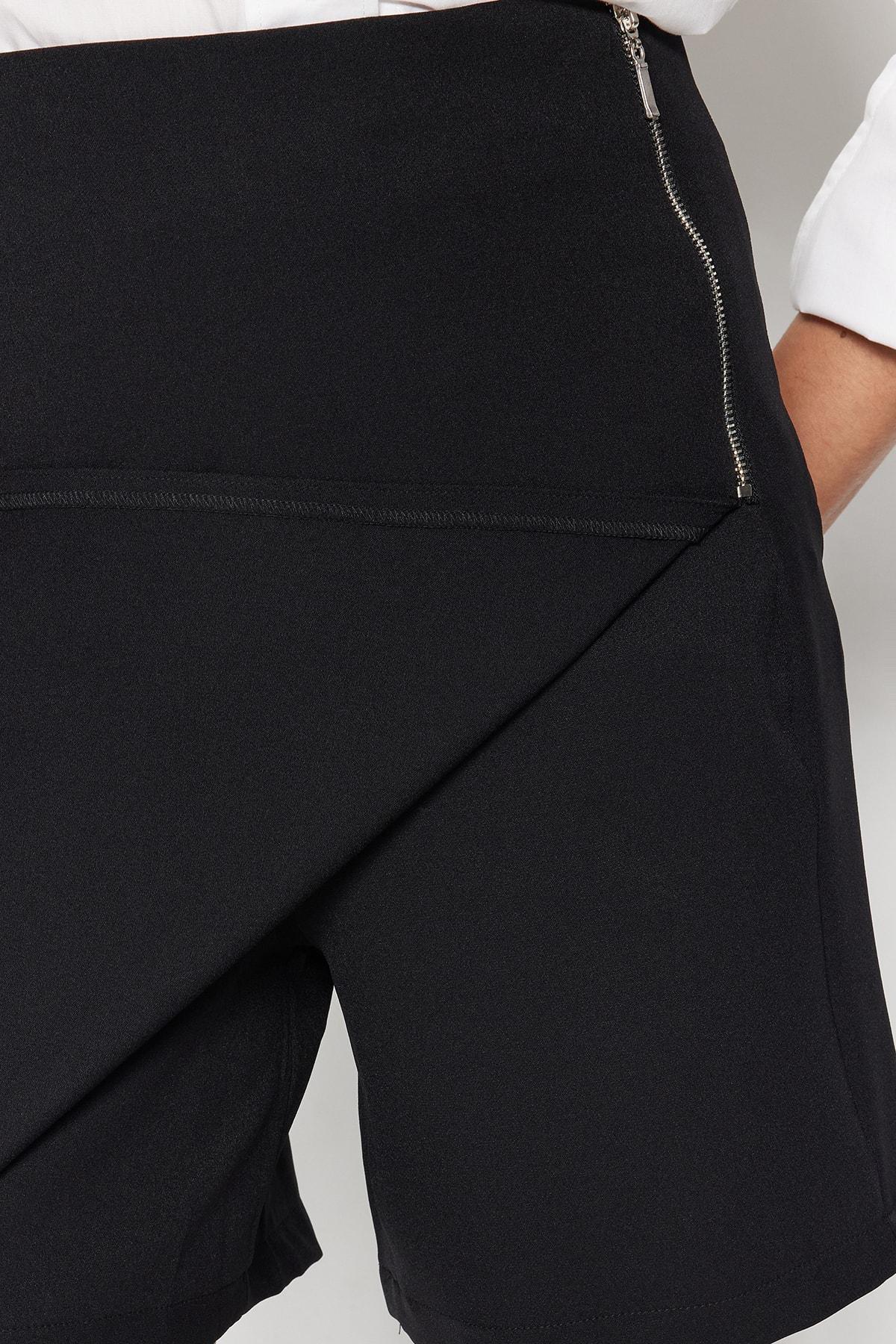 Trendyol - Black High Waist Mini Shorts