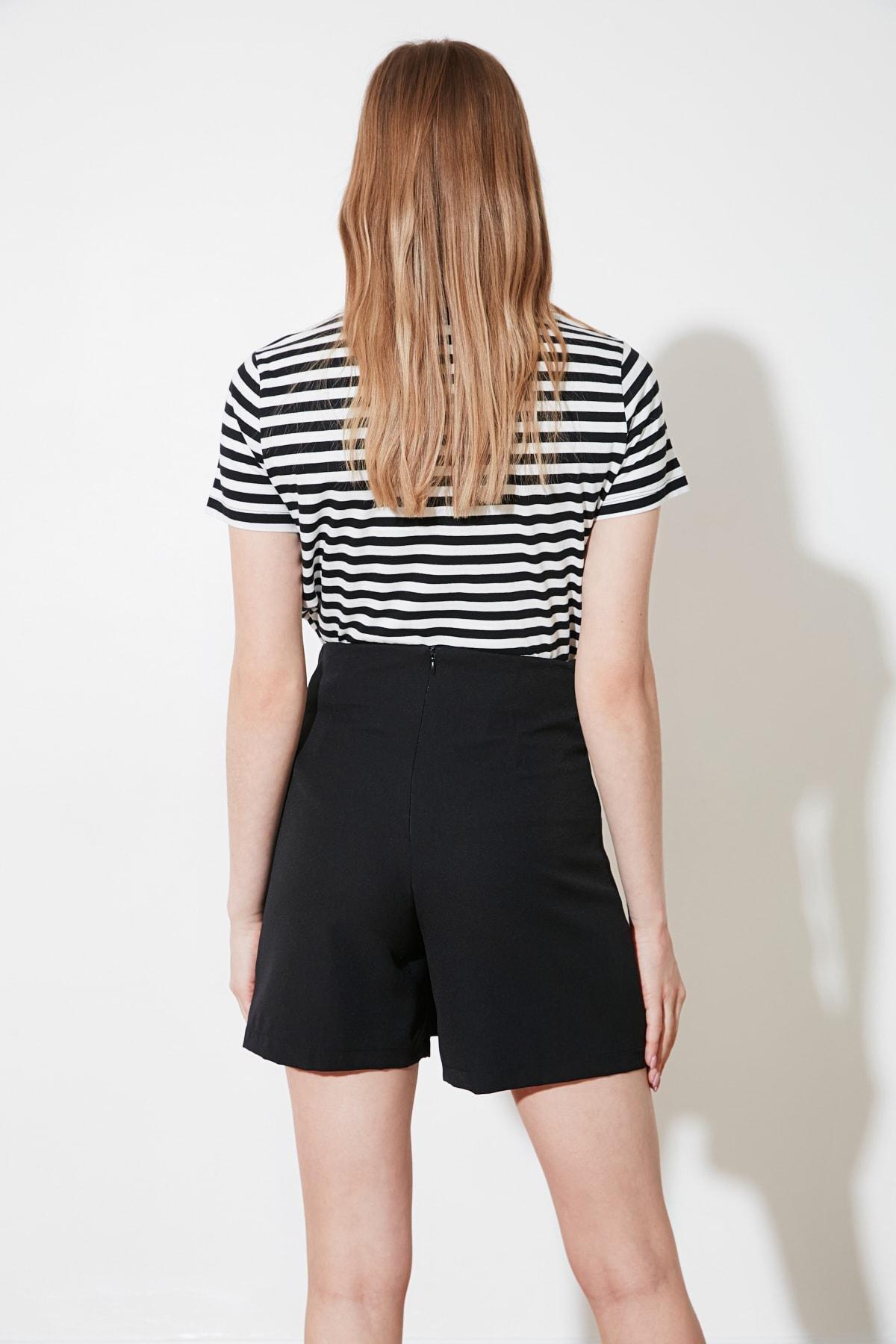 Trendyol - Black High Waist Mini Shorts