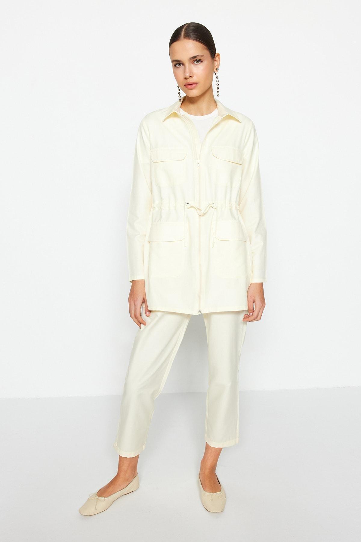 Cream Fitted Co-Ord Set, , large image number 0