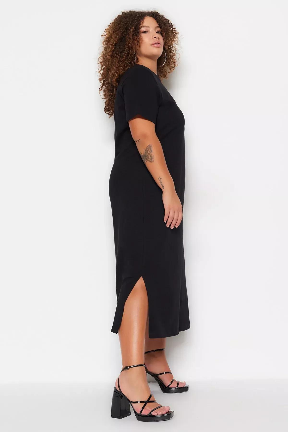 تونيك بقصة عادية، أسود, Black, large image number 1