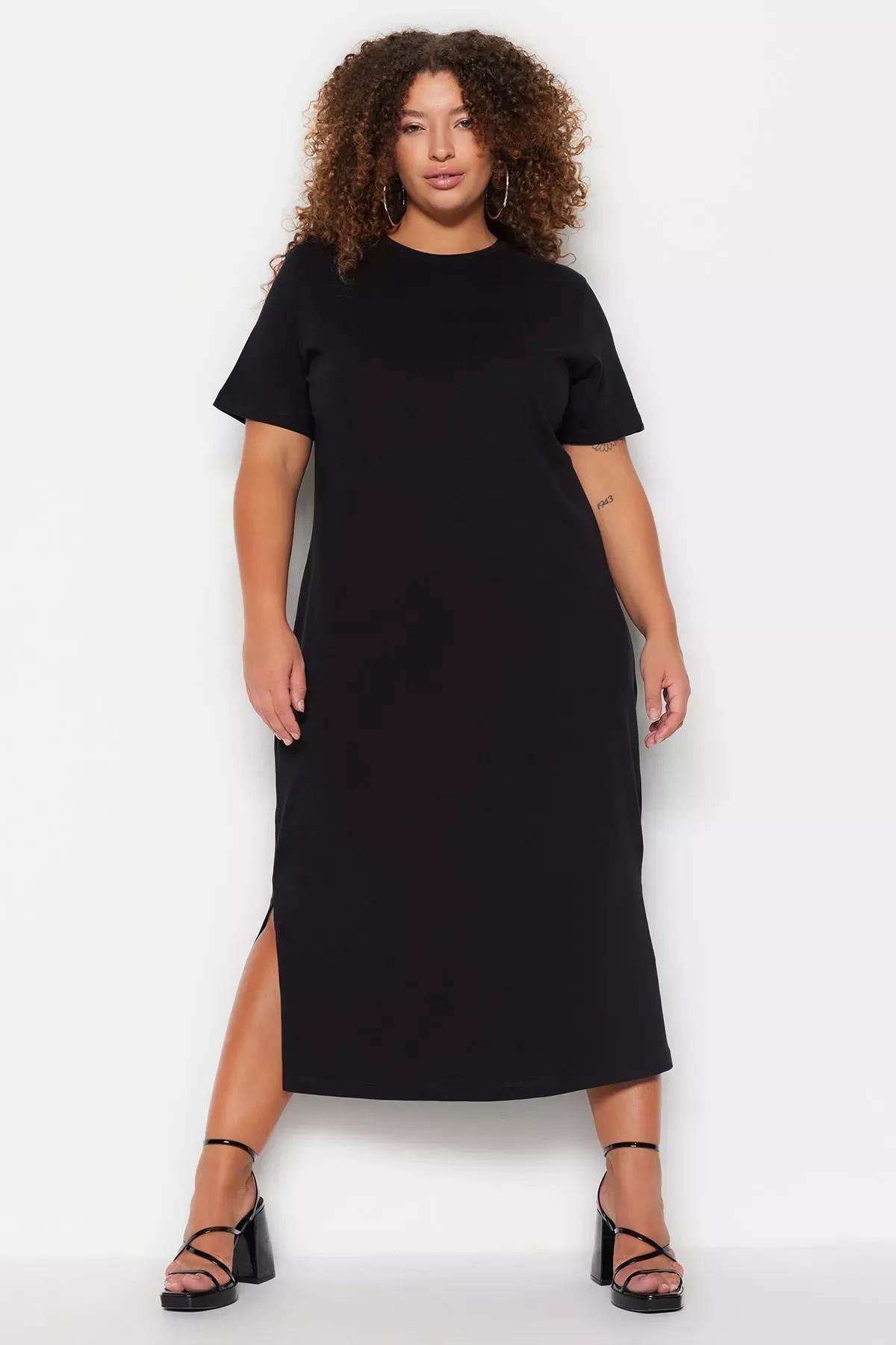 تونيك بقصة عادية، أسود, Black, large image number 2