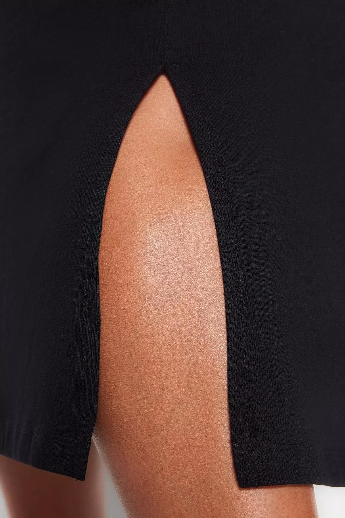 تونيك بقصة عادية، أسود, Black, large image number 4