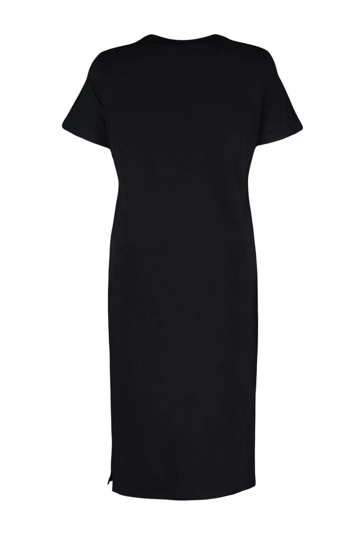 تونيك بقصة عادية، أسود, Black, large image number 7