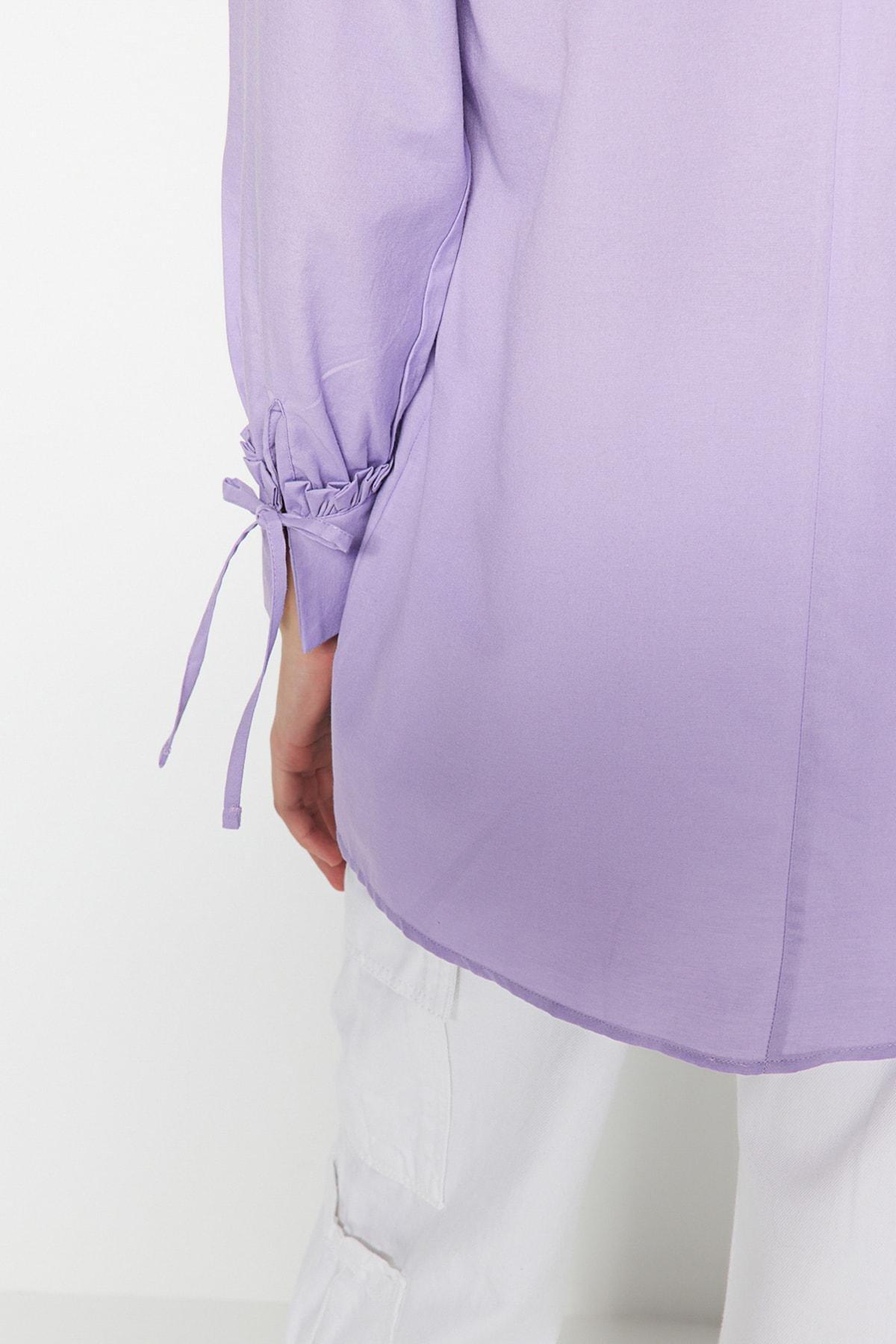 Purple Puffed Sleeve Tunic, , large image number 4