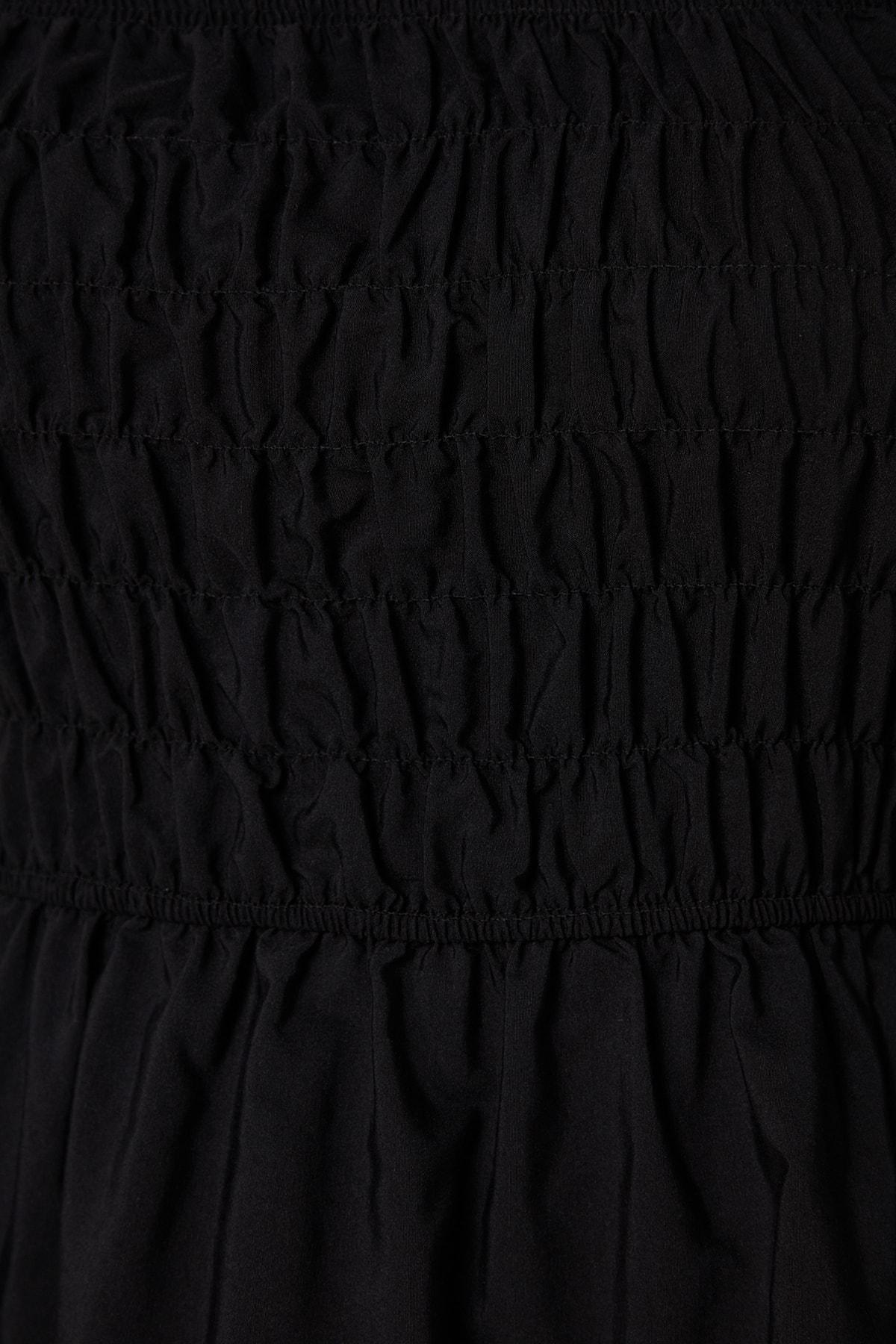 Black Fitted Plus Size Blouse, , large image number 5