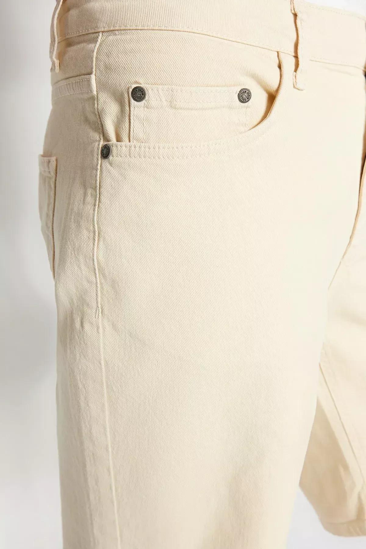 Beige Normal Waist Shorts, Beige, large image number 2