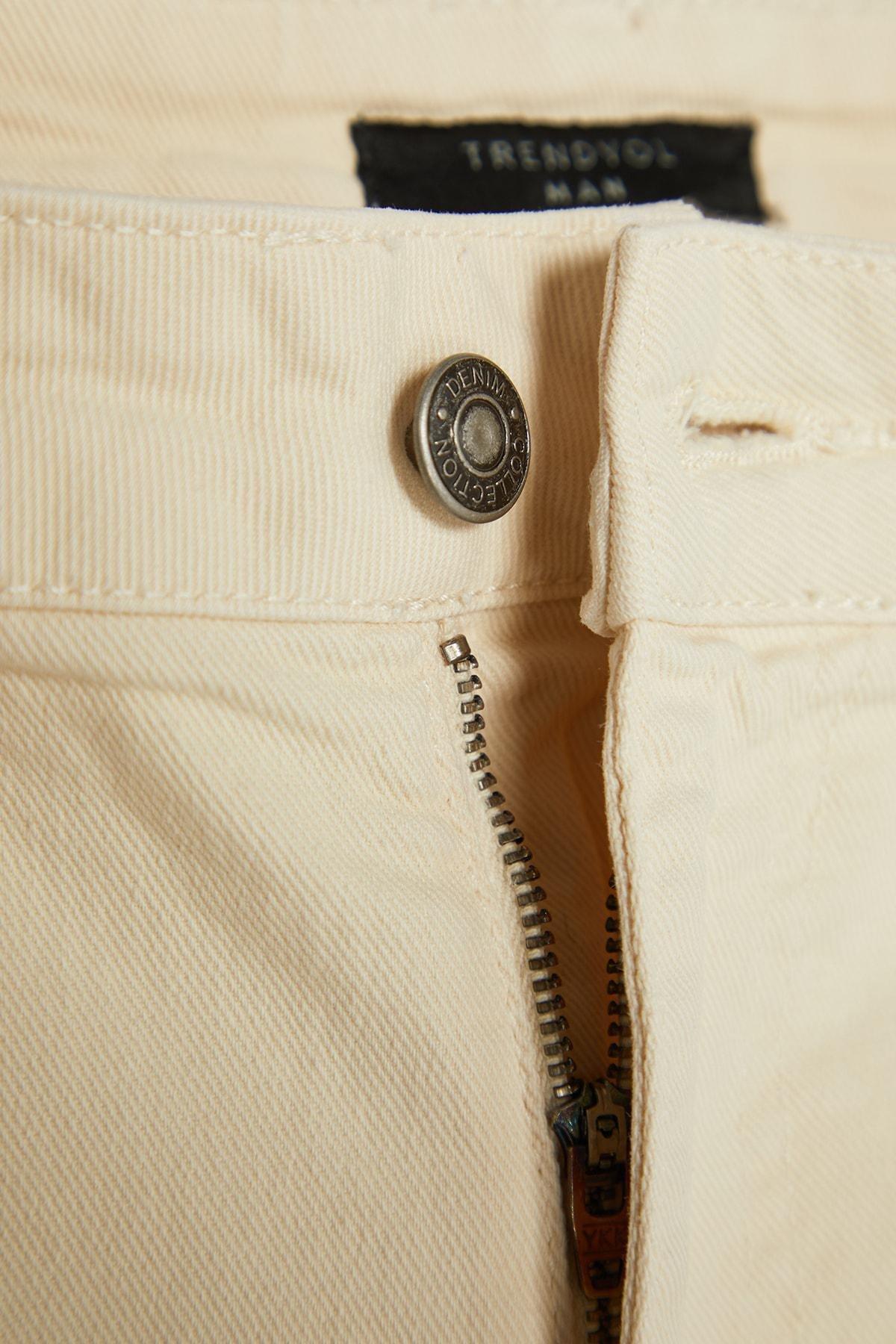 Beige Normal Waist Shorts, , large image number 3