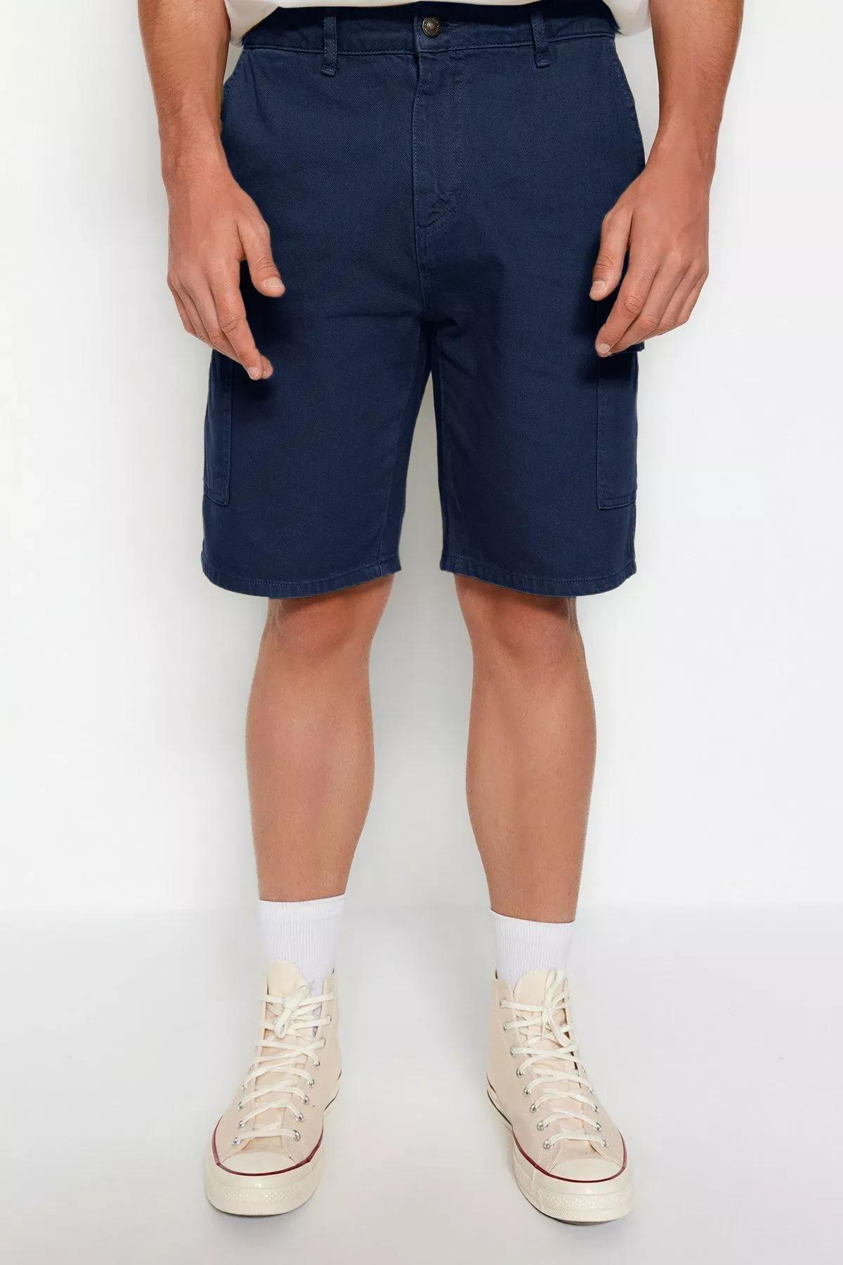Blue Relaxed Shorts & Bermuda, Indigo, large image number 0