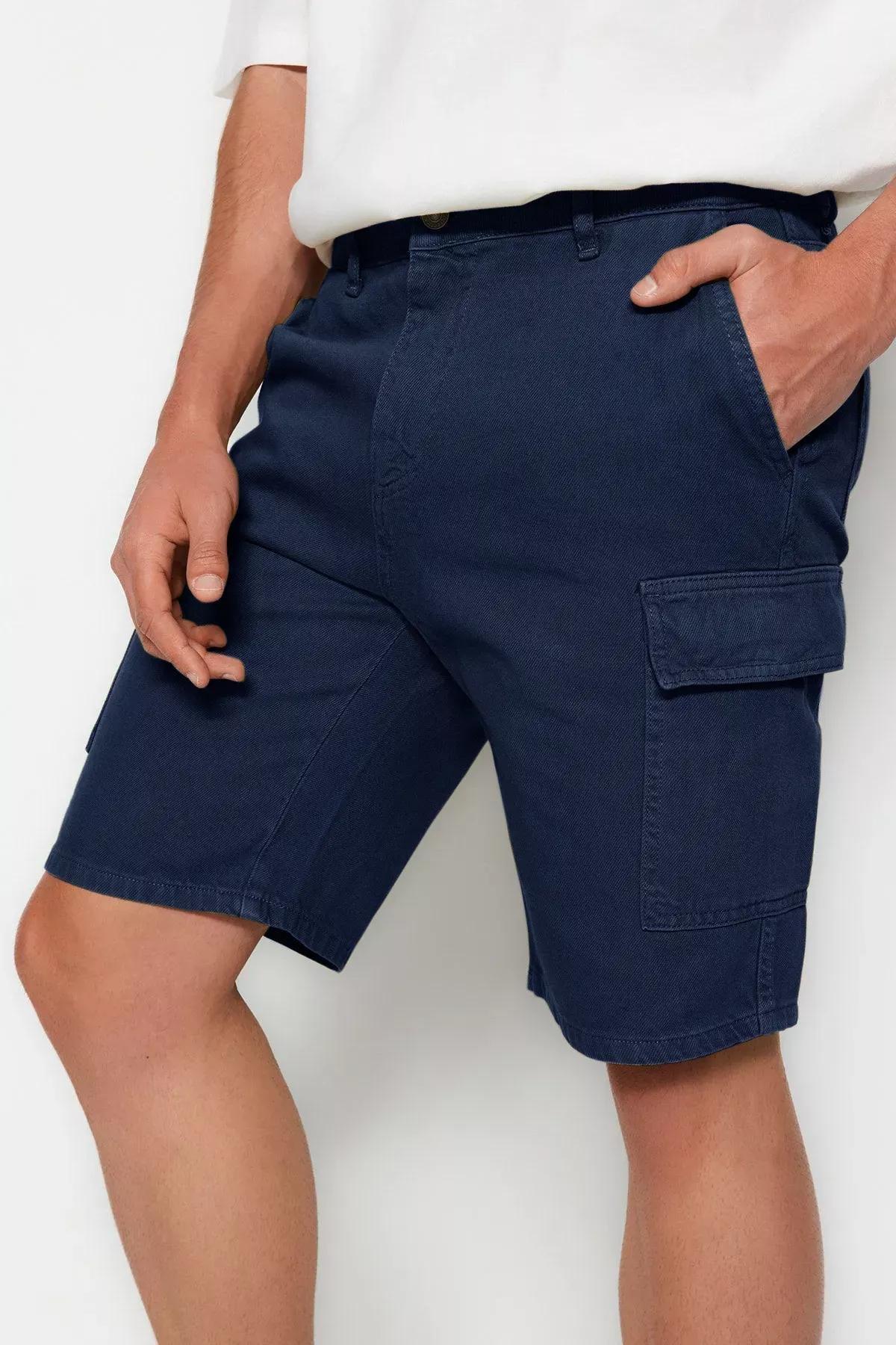 Blue Relaxed Shorts & Bermuda, Indigo, large image number 5