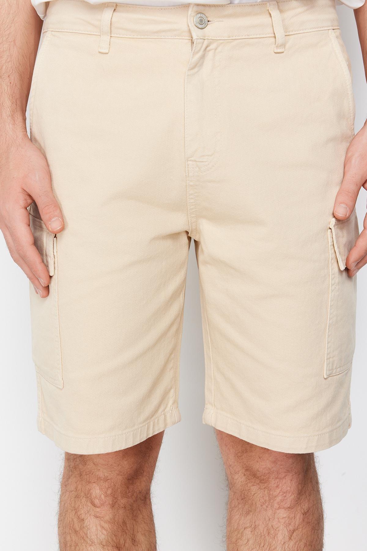 Stone Comfort Cut Cargo Pocket Denim Denim Shorts & Bermuda TMNSS23SR00065, , large image number 4