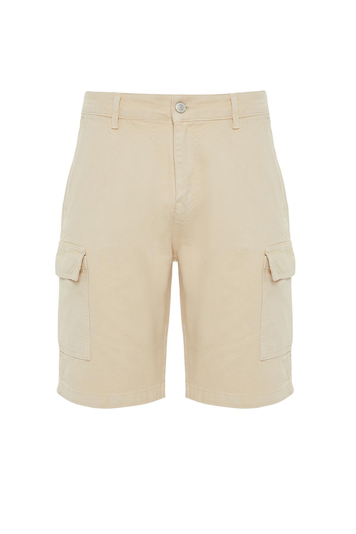 Stone Comfort Cut Cargo Pocket Denim Denim Shorts & Bermuda TMNSS23SR00065, , large image number 5