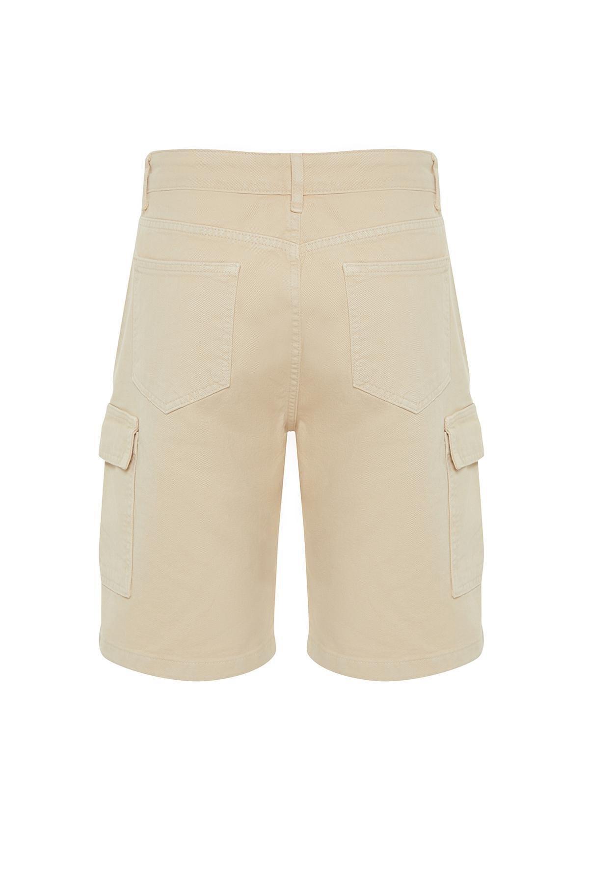 Stone Comfort Cut Cargo Pocket Denim Denim Shorts & Bermuda TMNSS23SR00065, , large image number 6