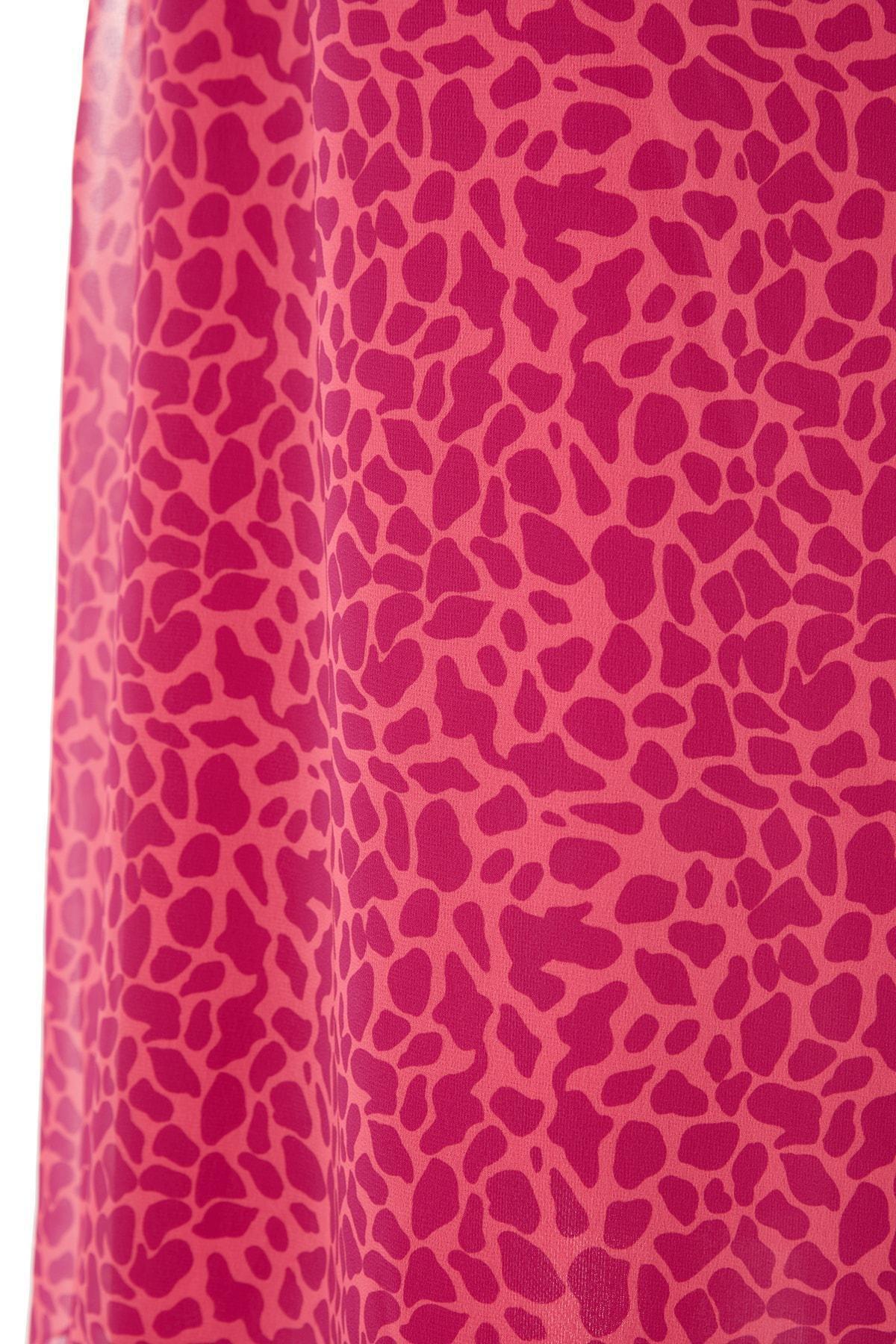 Pink Crew Neck A-Line Dress, , large image number 6