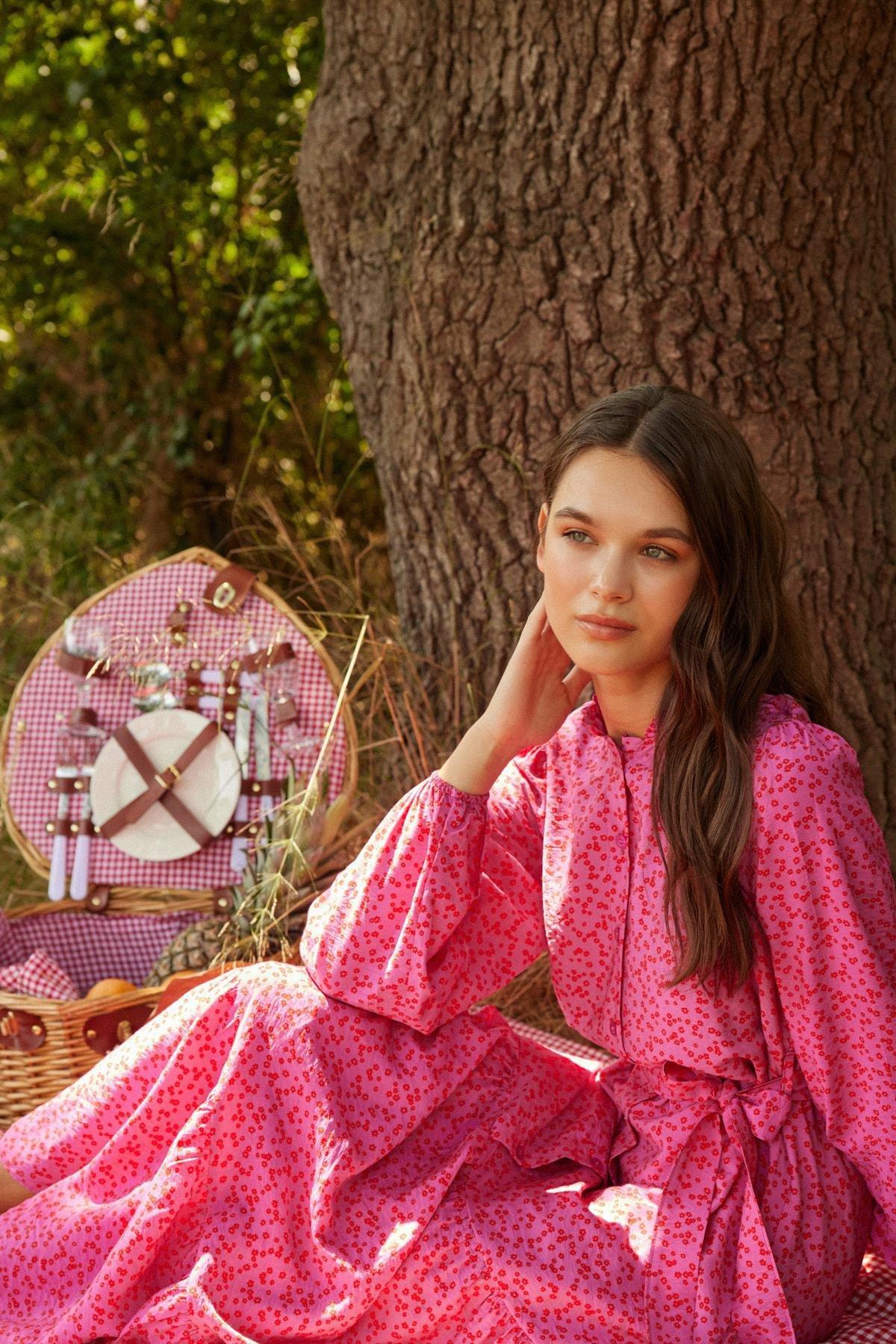 Pink Floral Dress, , large image number 0