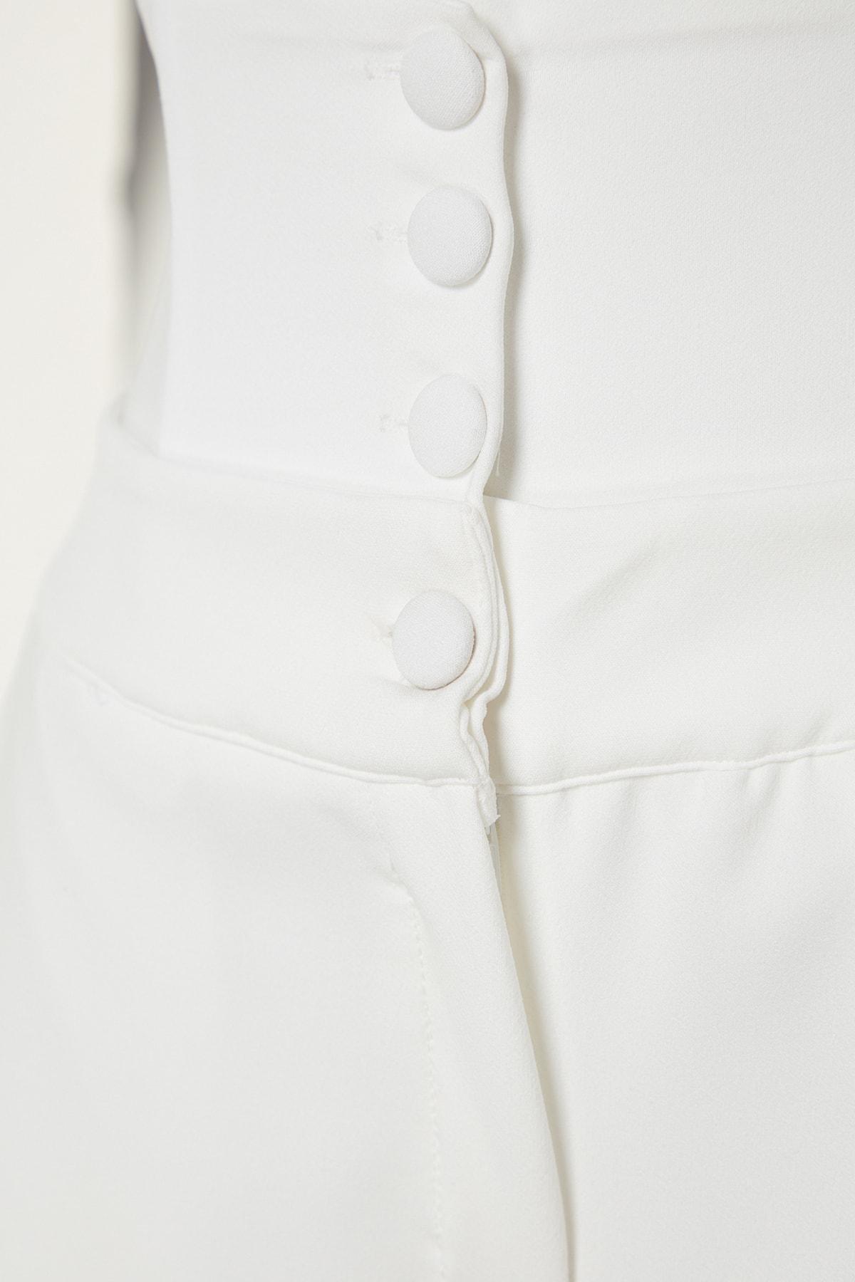 White High Waist Wide Leg Pants, , large image number 6