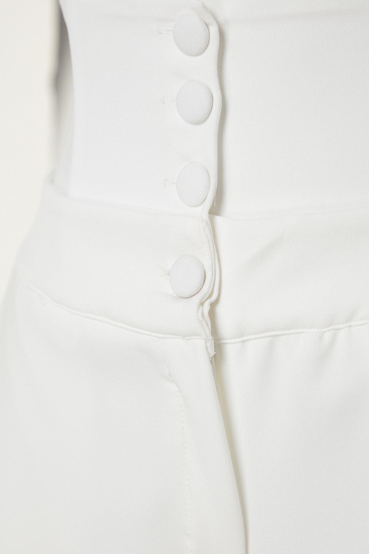 Trendyol - White High Waist Wide Leg Pants