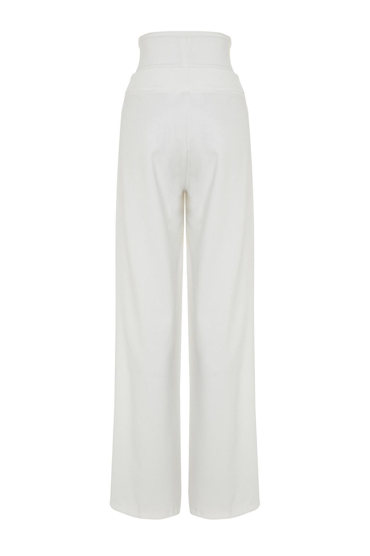 White High Waist Wide Leg Pants, , large image number 7