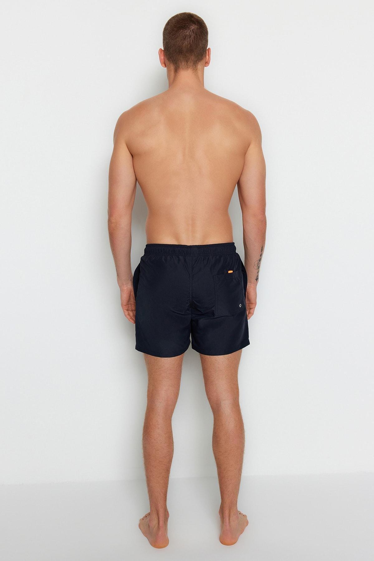 Navy Polyester Swim Shorts, , large image number 5
