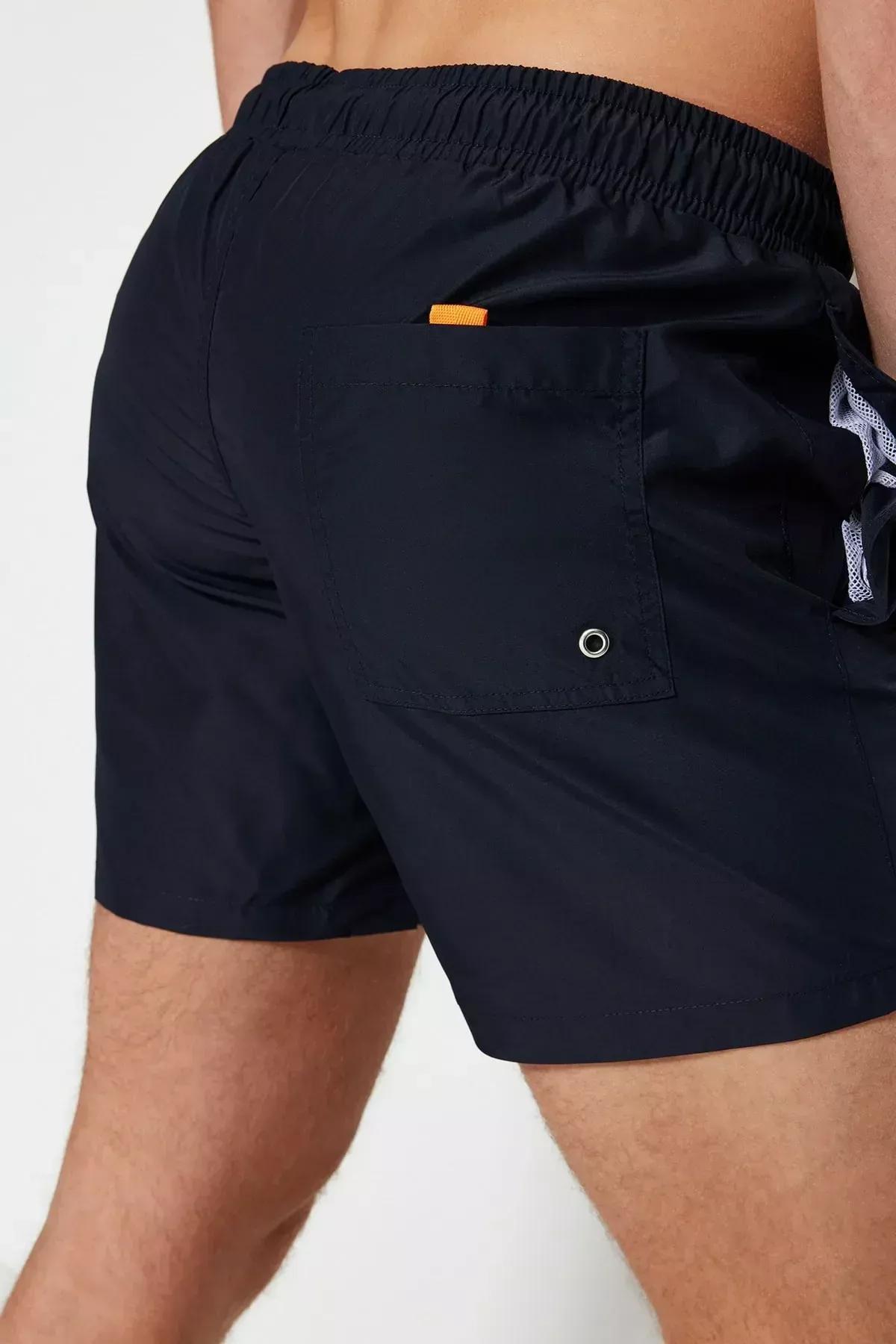 شورت سباحة من البوليستر، كحلي, Dark blue, large image number 7