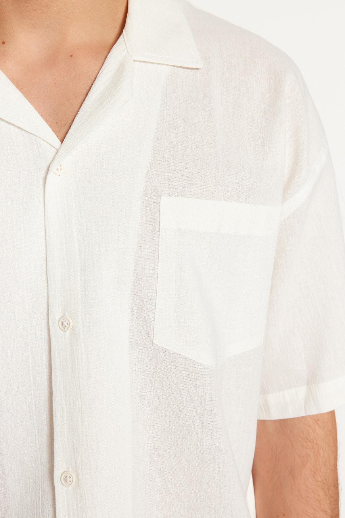 White Cotton Oversize Shirt, , large image number 2