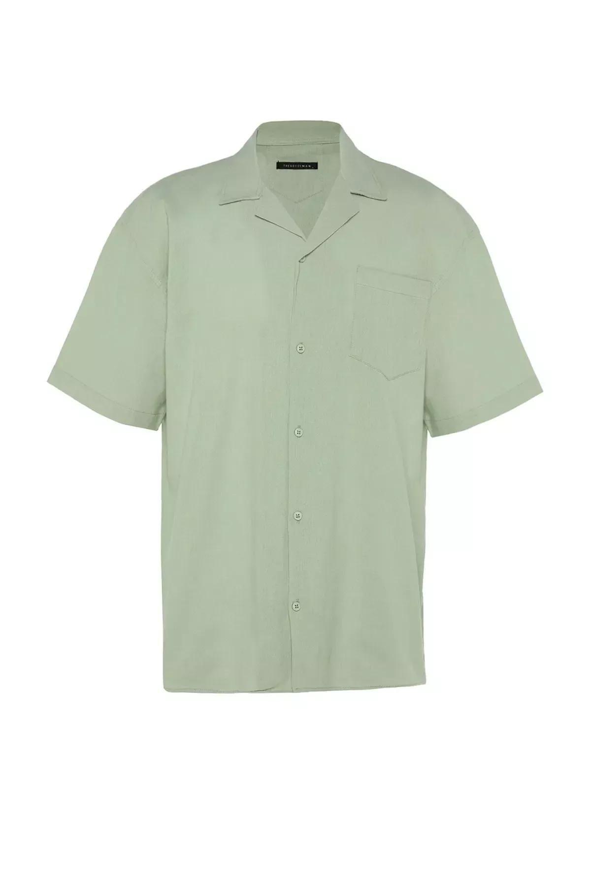 قميص قطن بقصة فضفاضة، أخضر, Green, large image number 5