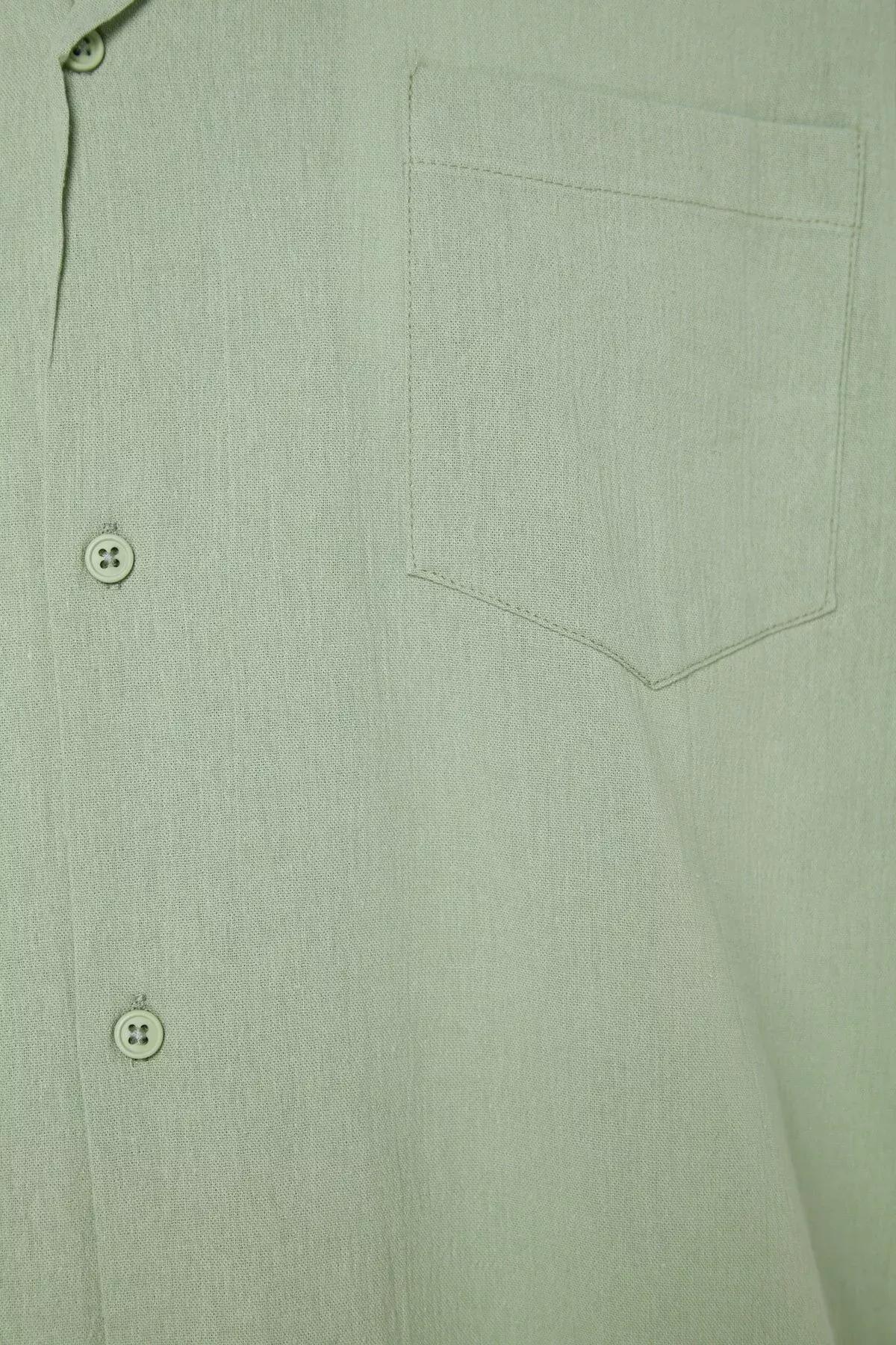 قميص قطن بقصة فضفاضة، أخضر, Green, large image number 7