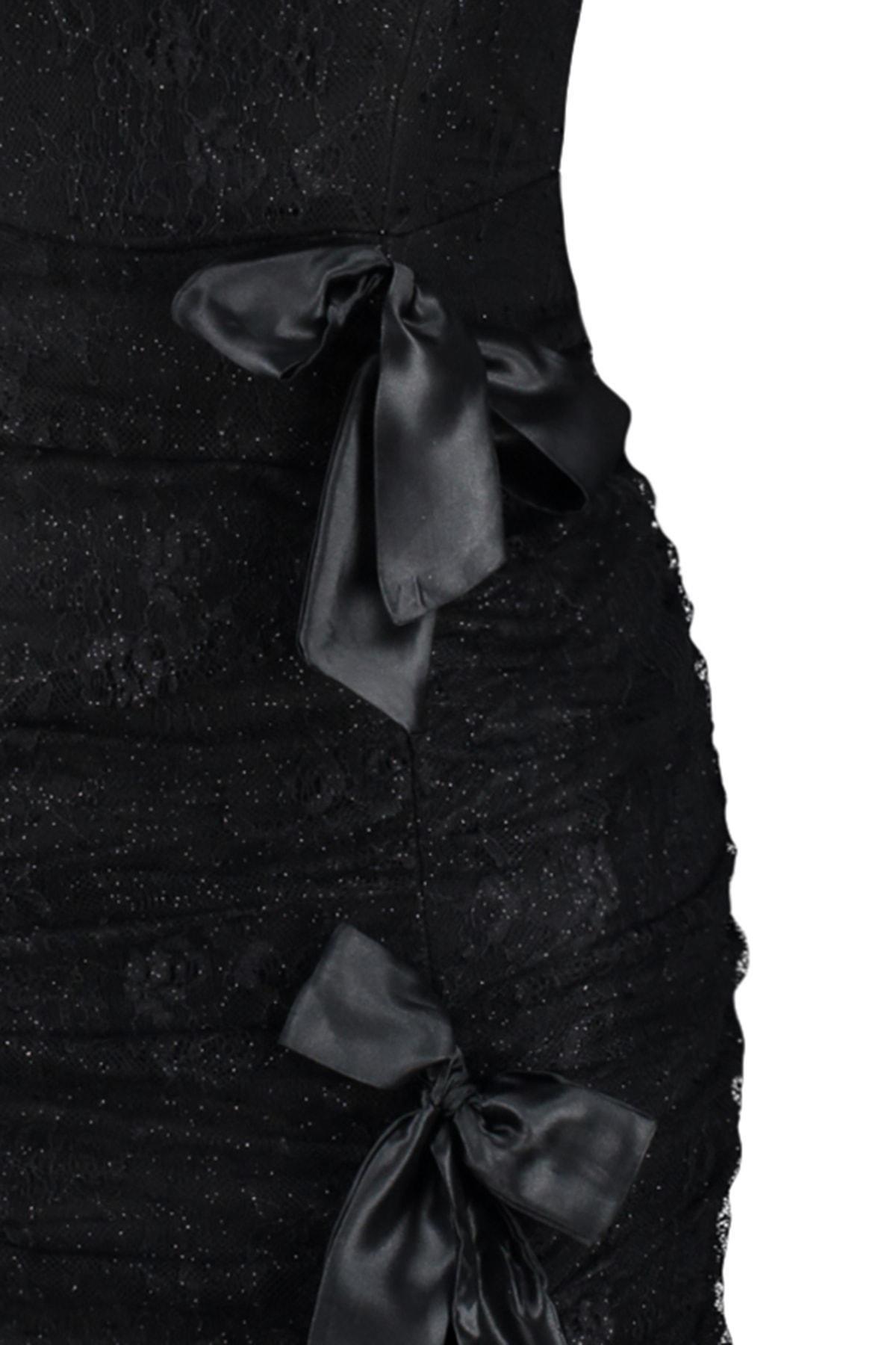 Trendyol - Black Sweetheart Collar Bodycon Dress