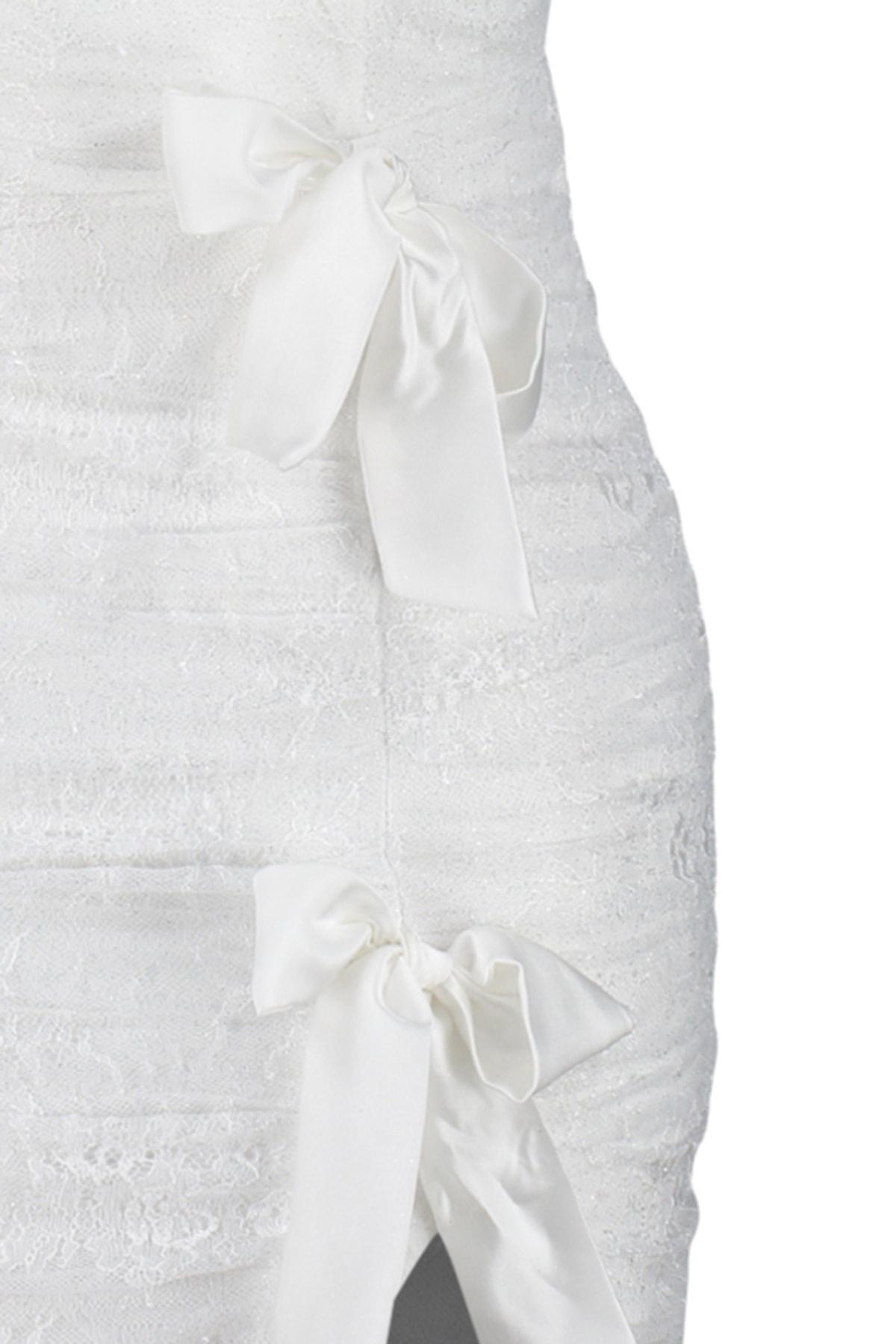 White Fitted Bodycon Dress, , large image number 7