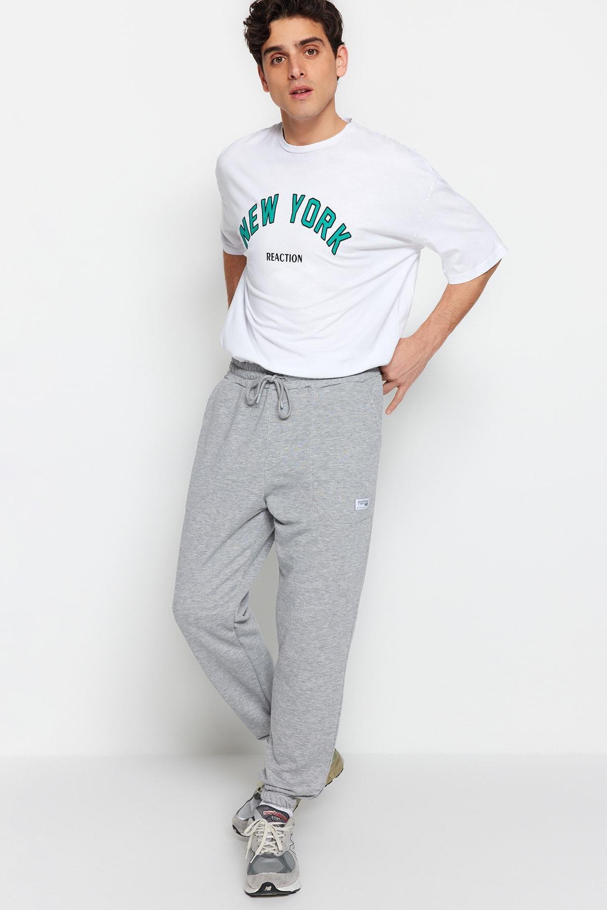 Gray Relaxed Sweatpants, , large image number 2