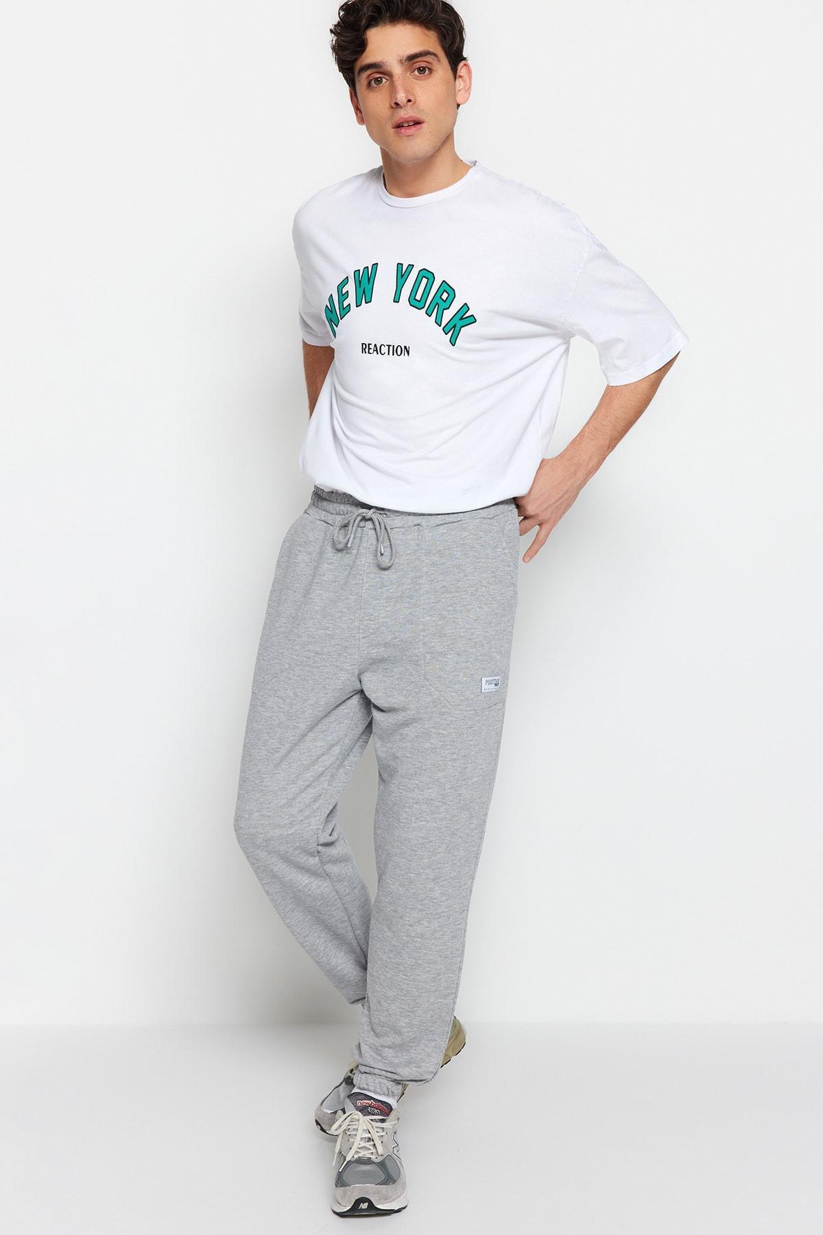 Trendyol - Gray Relaxed Sweatpants