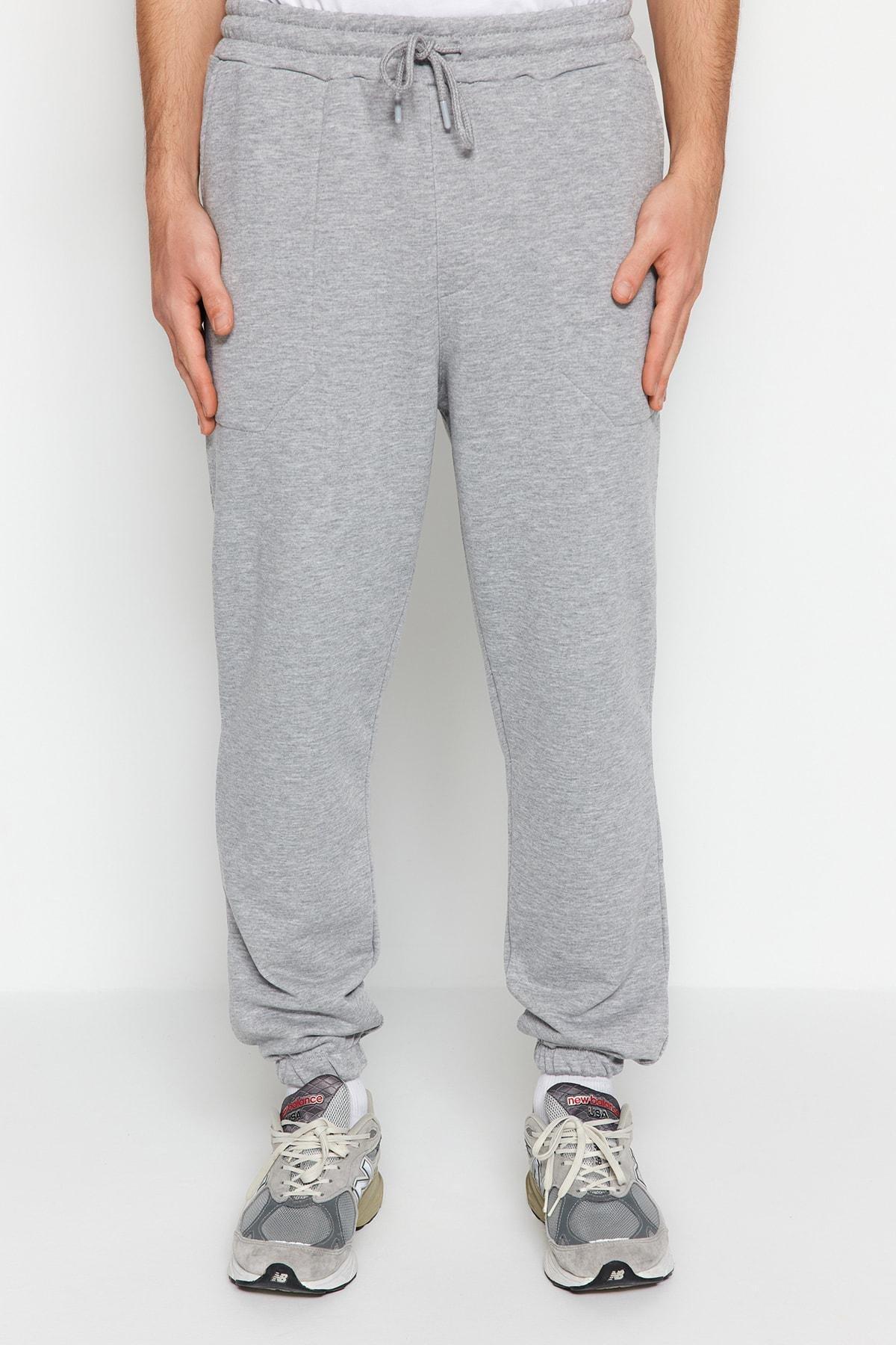 Trendyol - Gray Relaxed Sweatpants