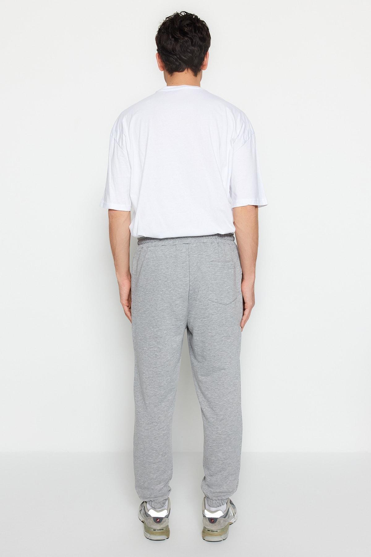 Gray Relaxed Sweatpants, , large image number 4