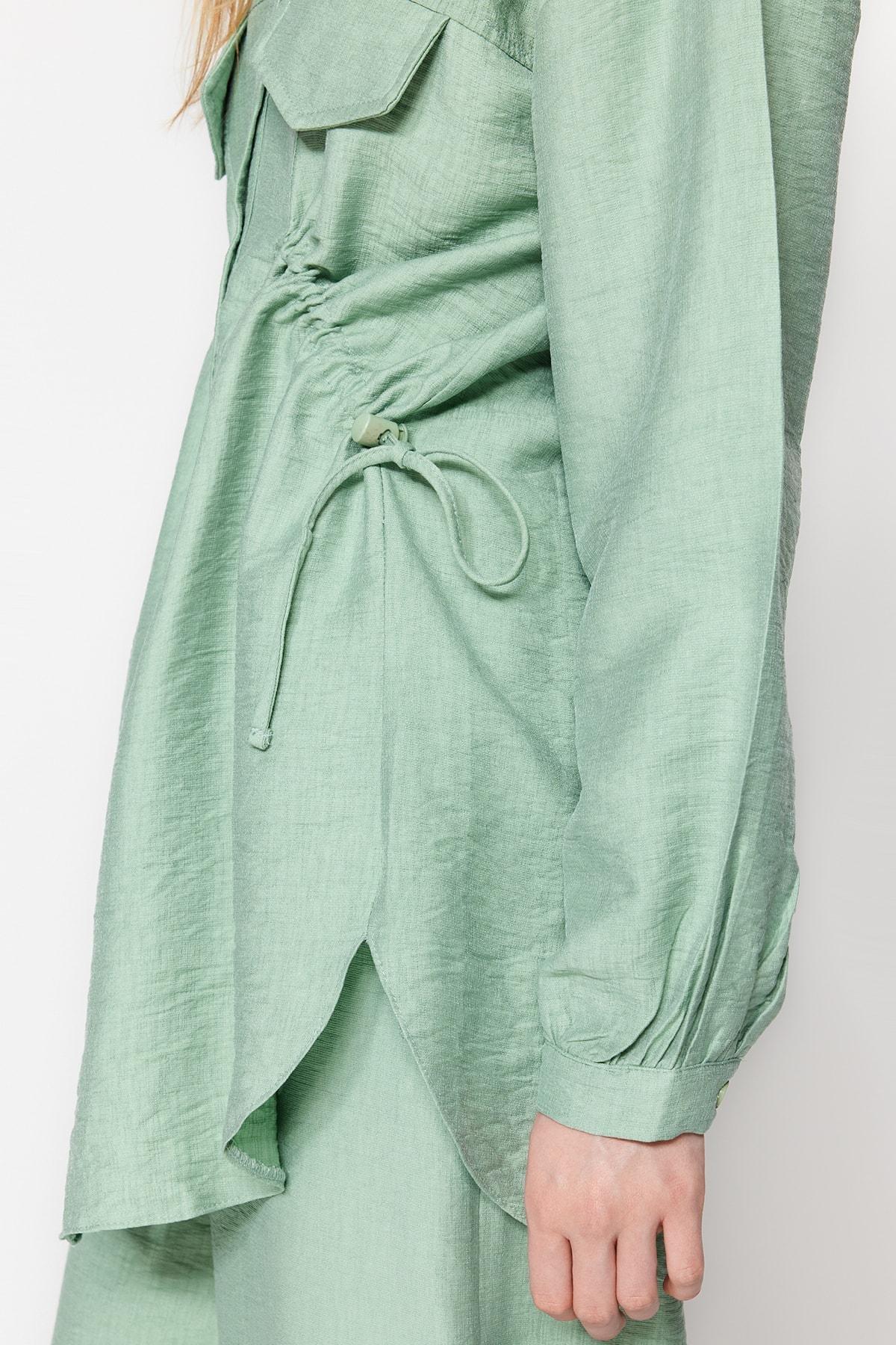 طقم متناسق بقميص بياقة، كاكي, Khaki, large image number 2