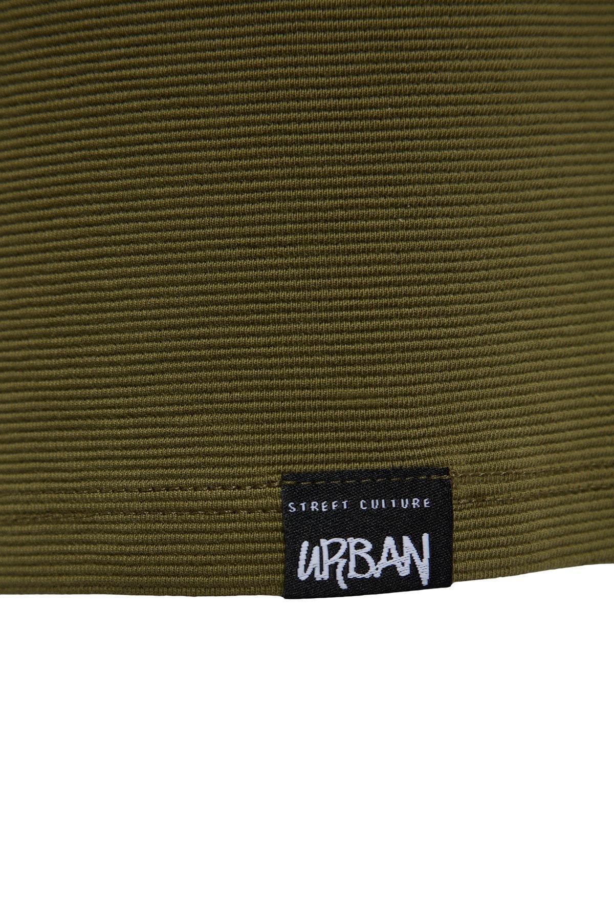 Khaki Straight Mid Waist Shorts, , large image number 7