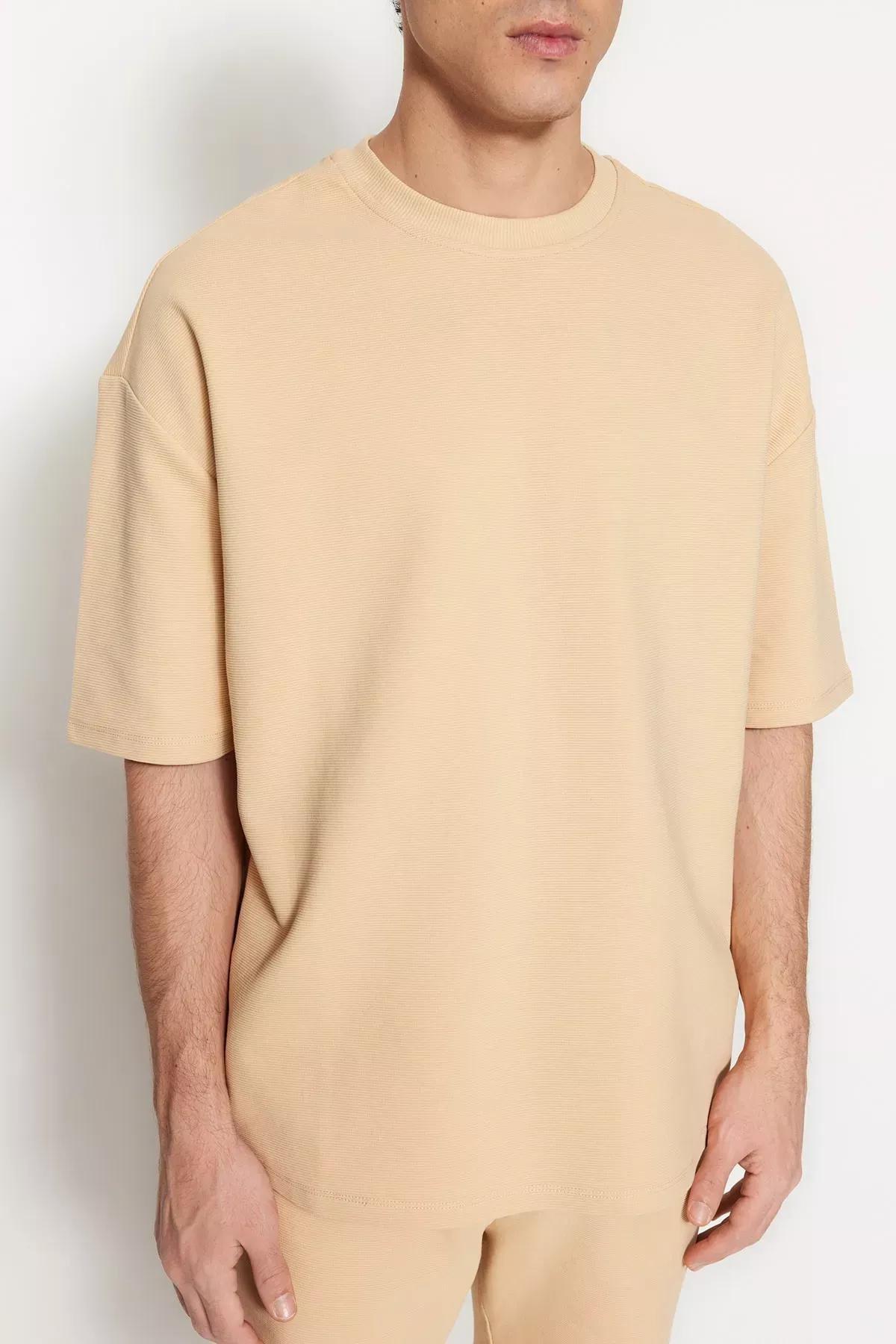 Beige Oversized T-Shirt, Beige, large image number 2