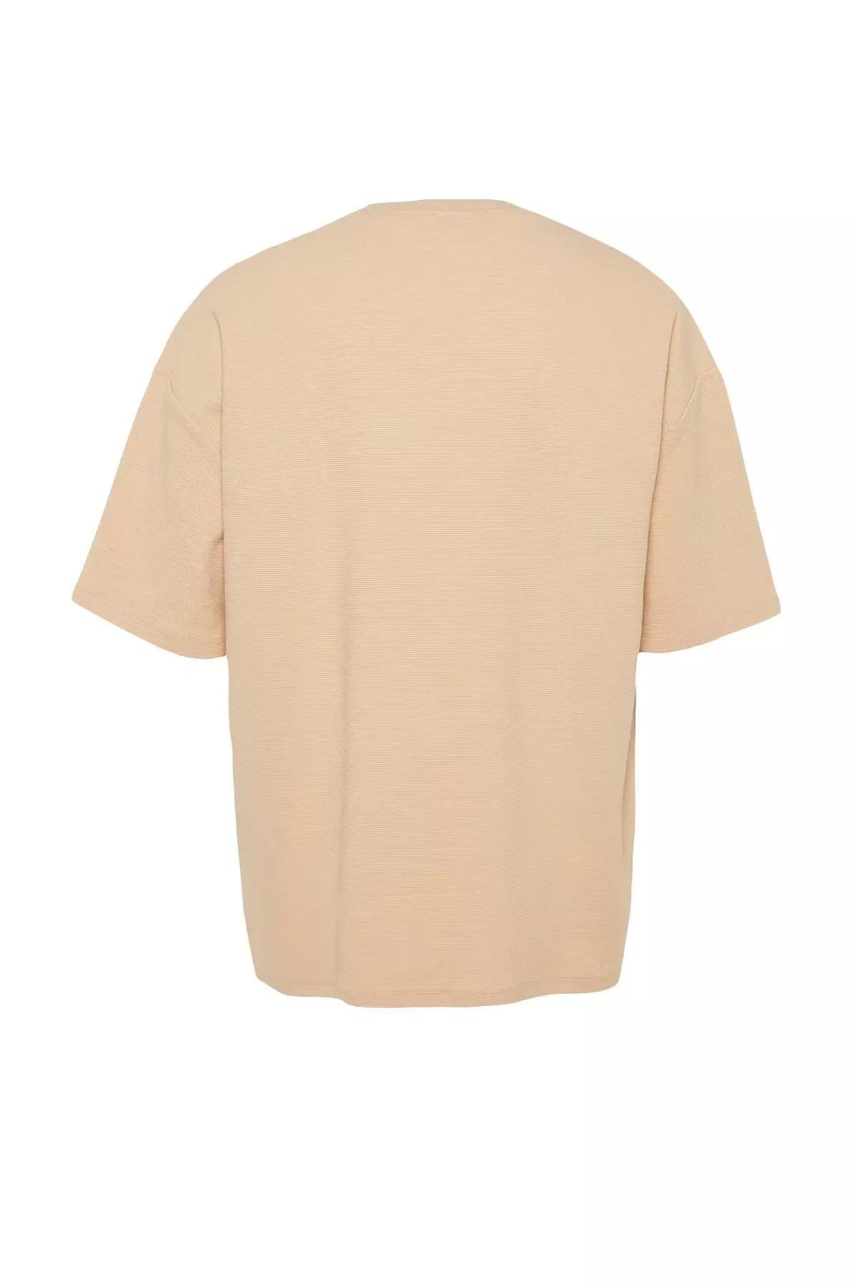 Beige Oversized T-Shirt, Beige, large image number 7