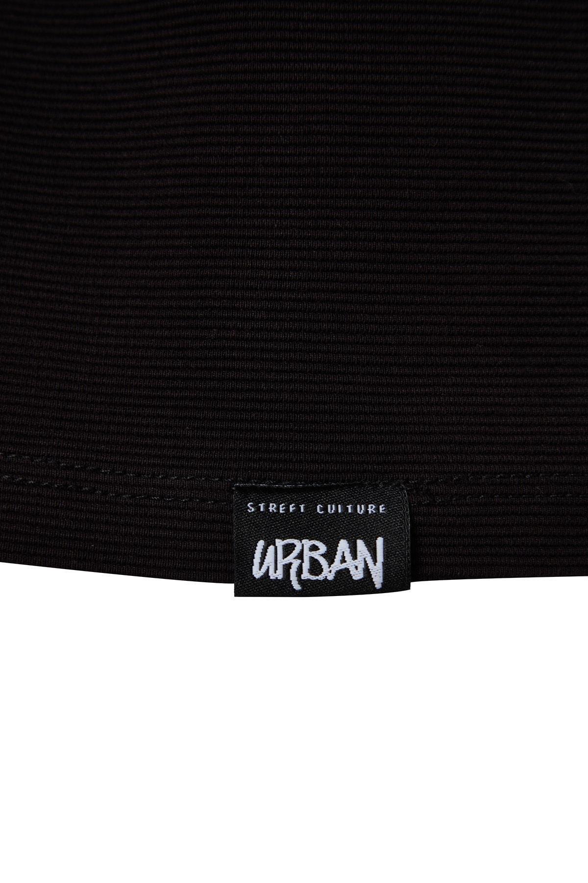 Black Crew Neck Oversize T-Shirt, , large image number 5