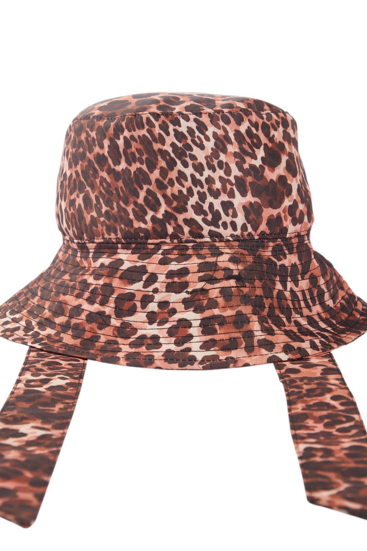 Trendyol - Brown Floral Beachwear Hat