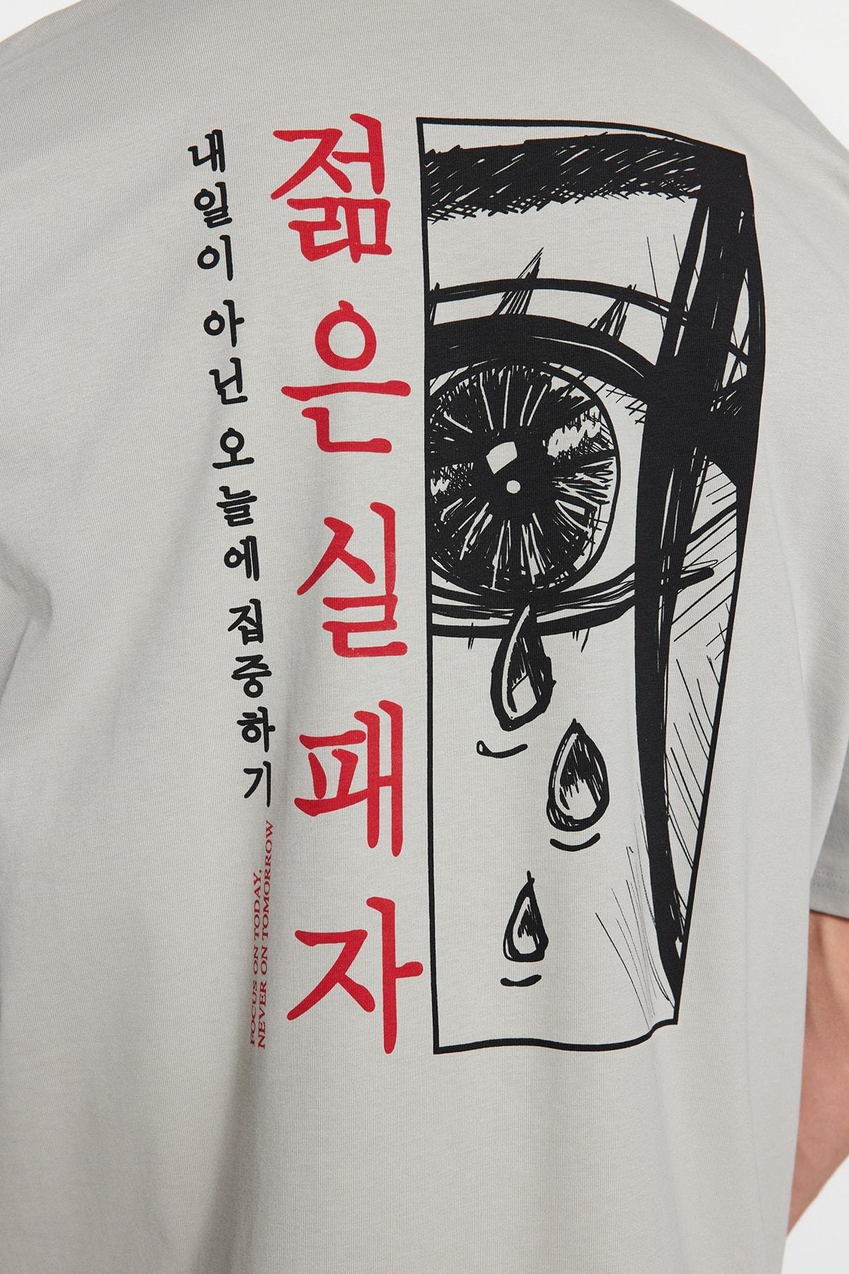 Grey Oversize T-Shirt, , large image number 5
