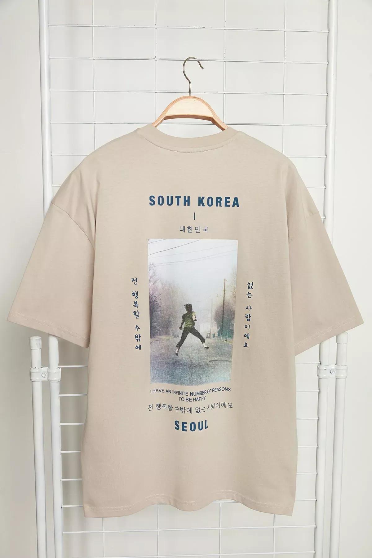 Grey Graphic Oversize T-Shirt, Gray, medium