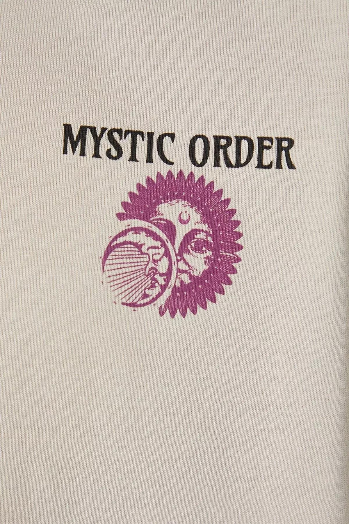 Grey Printed Oversize T-Shirt, Gray, large image number 5