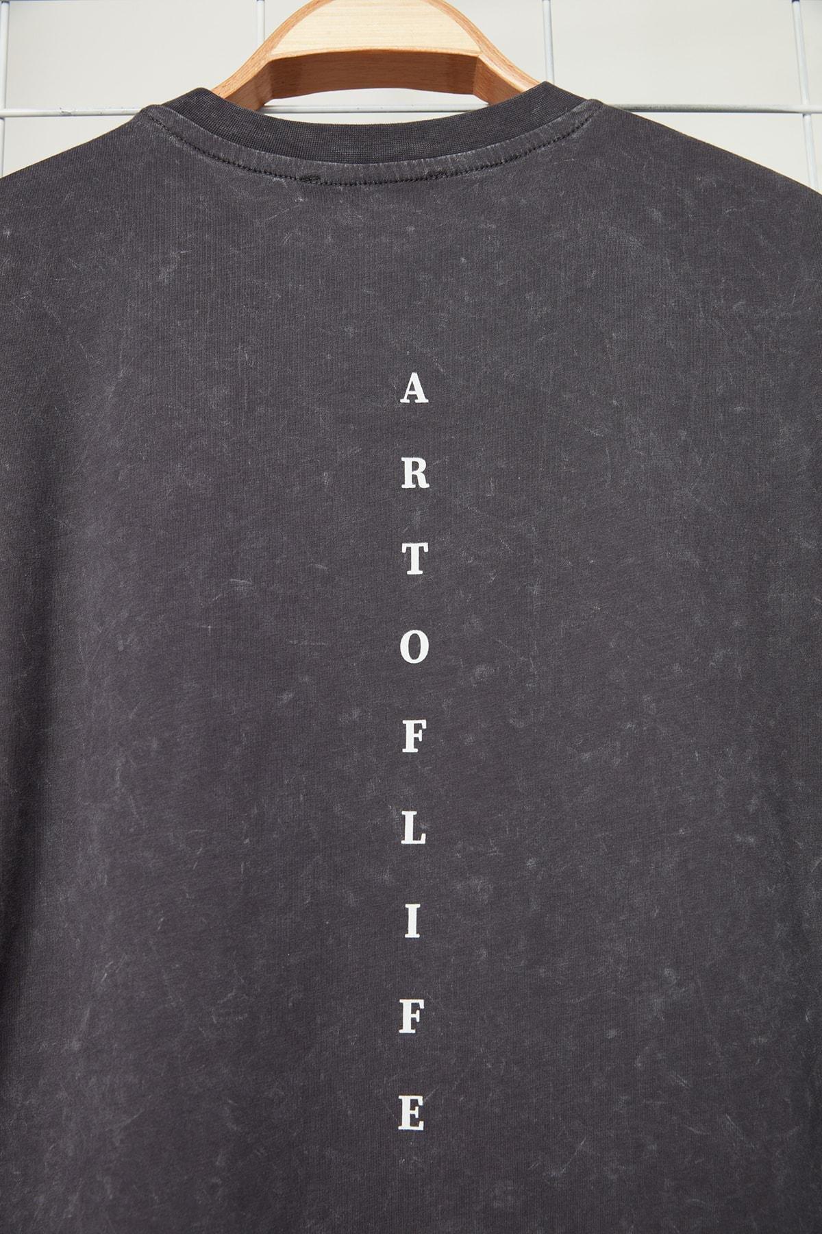 Grey Graphic Oversize T-Shirt, , large image number 2