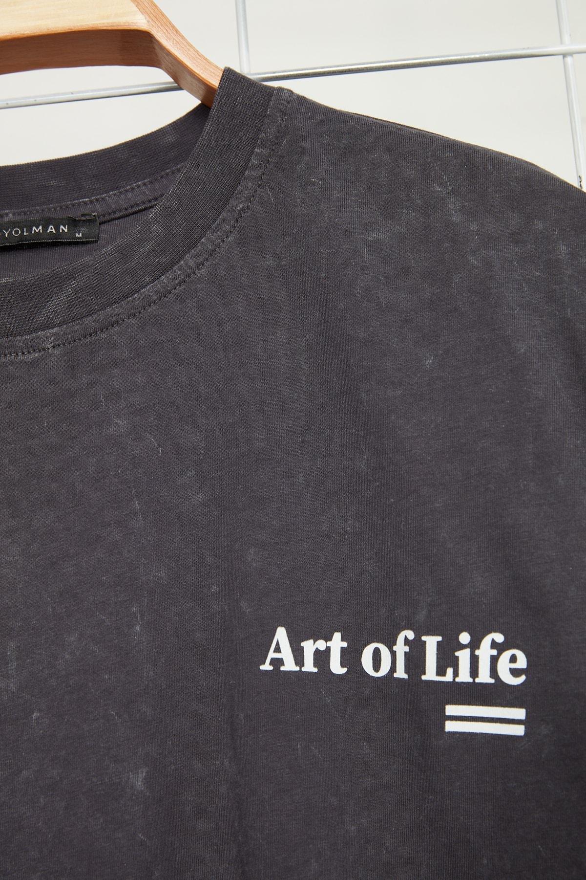 Grey Graphic Oversize T-Shirt, , large image number 3