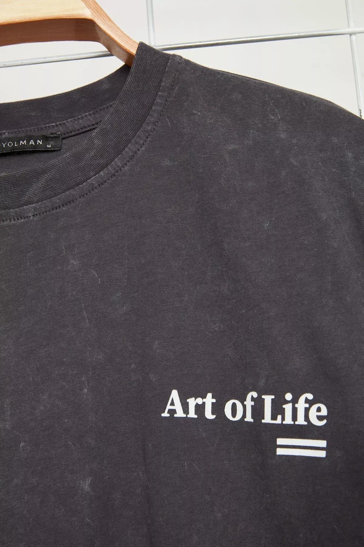 Grey Graphic Oversize T-Shirt, Gray, large image number 11