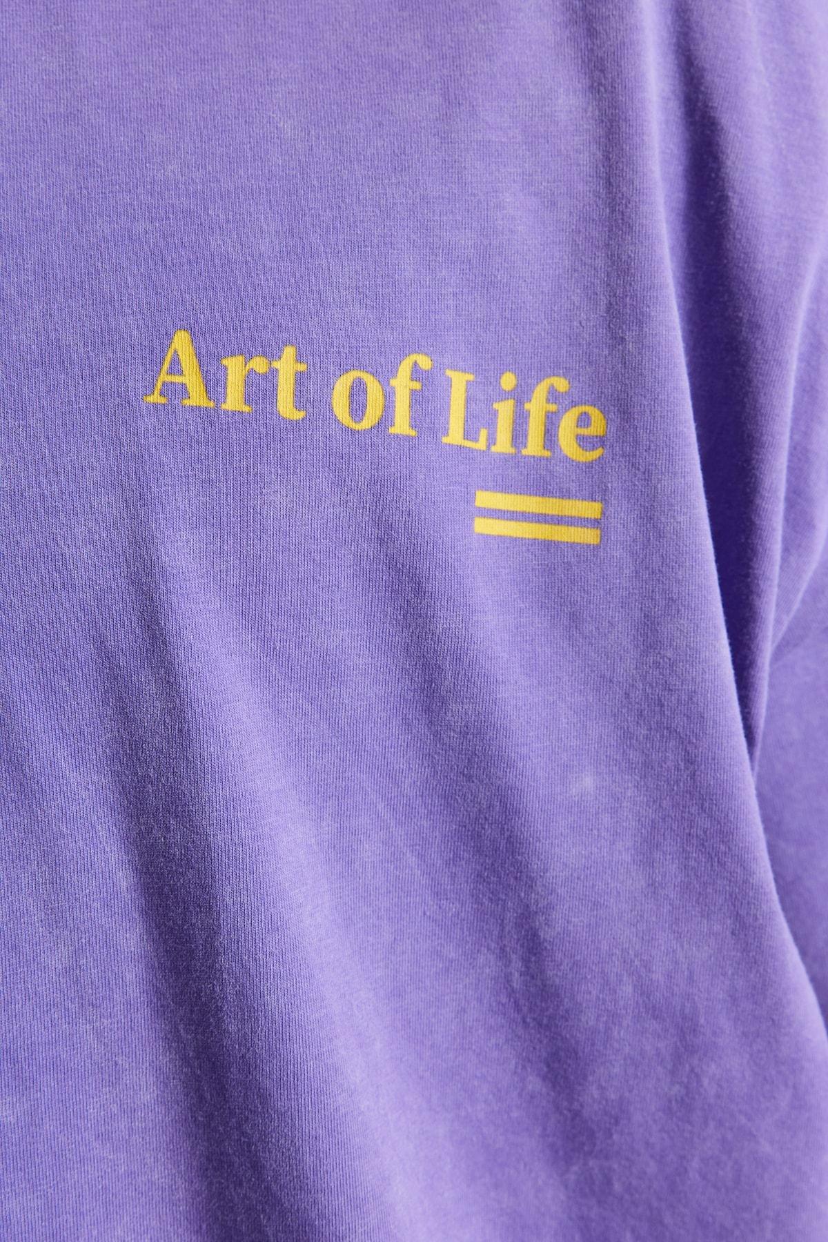 Purple Graphic Oversize T-Shirt, , large image number 7