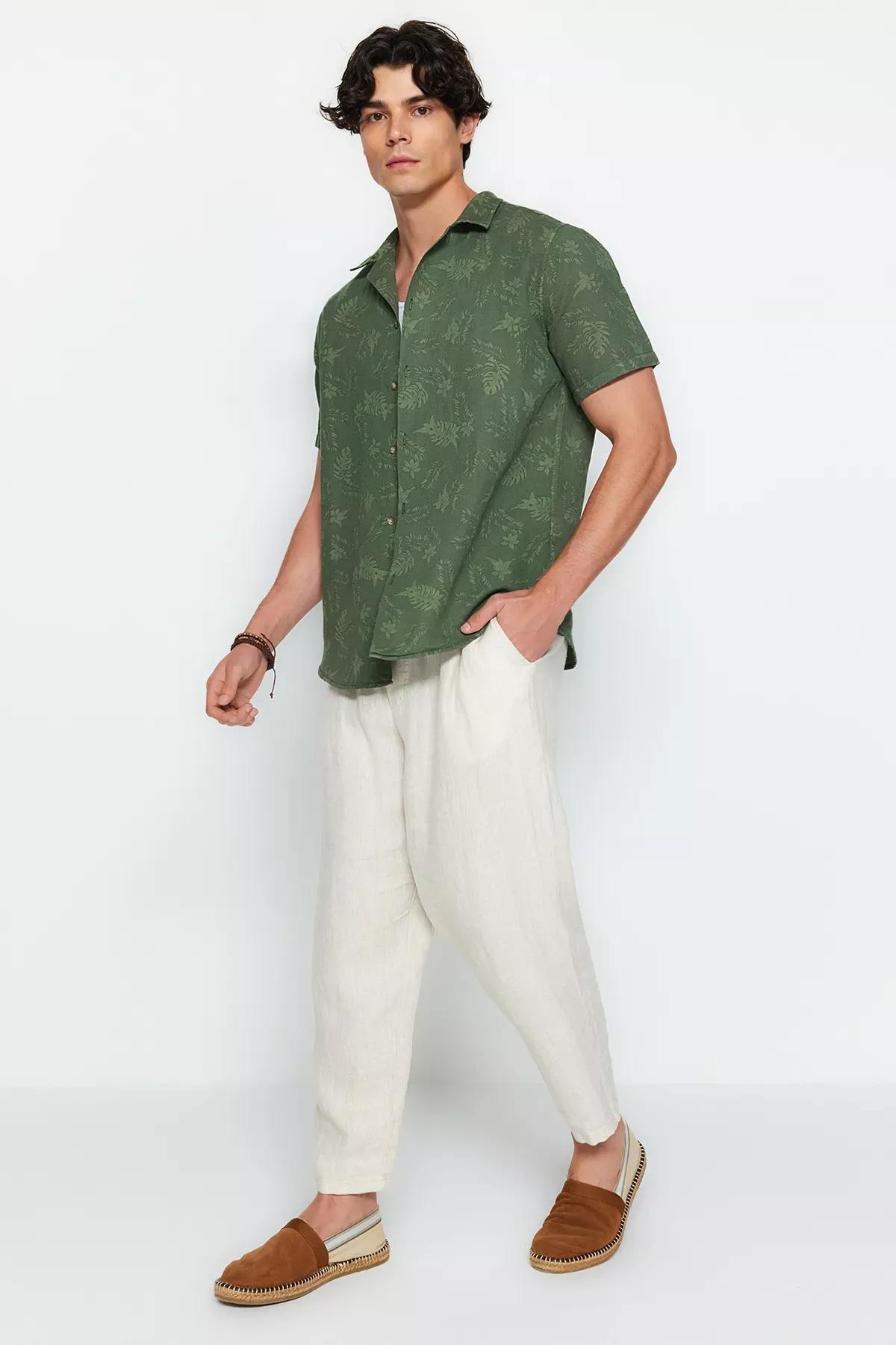 Khaki Tropical Shirt, , large image number 1