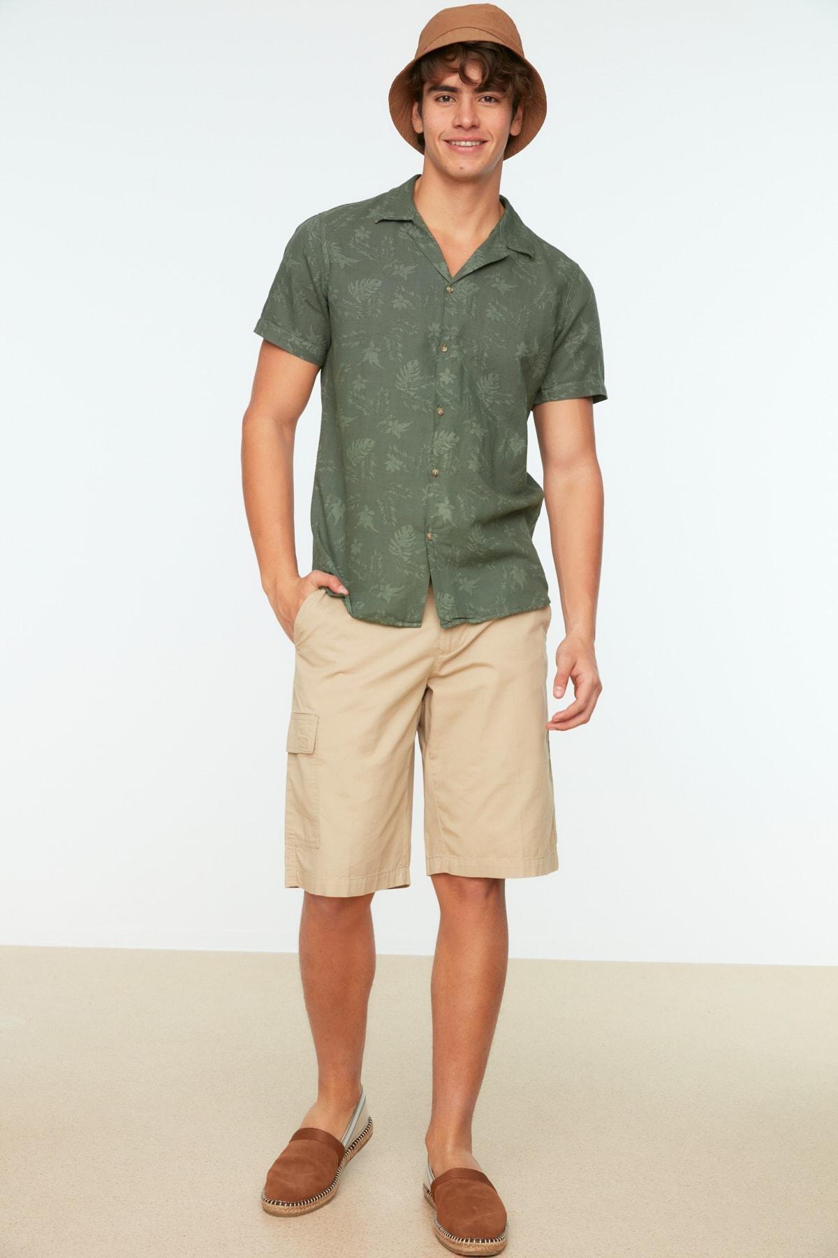 Khaki Tropical Shirt, , large image number 1