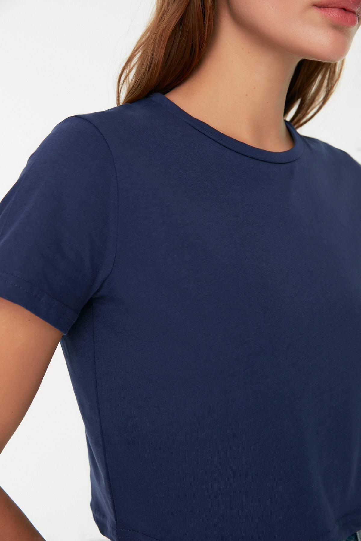 Multicolour Crop T-Shirt, Set Of 2, Dark blue, large image number 8