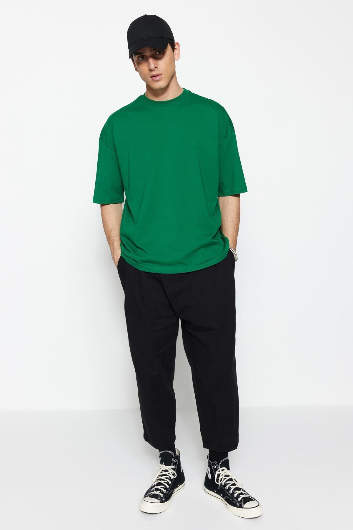 Green Graphic Oversize T-Shirt, , large image number 3